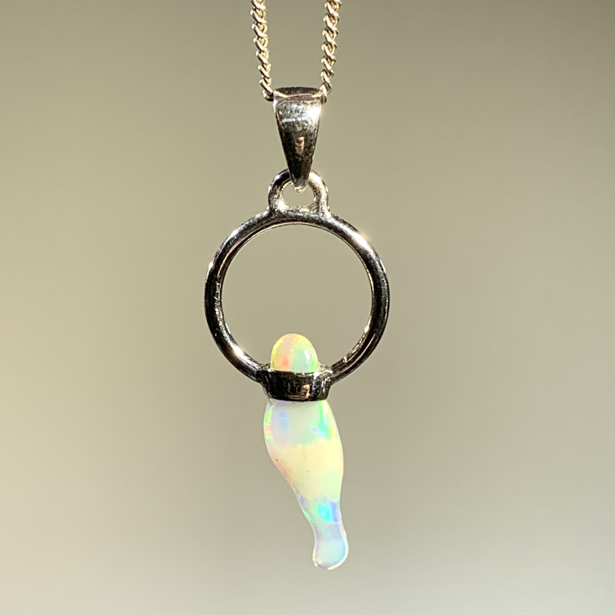 Opal (Ethiopian) - 'coral branch' pendant for necklace - healing crystal
