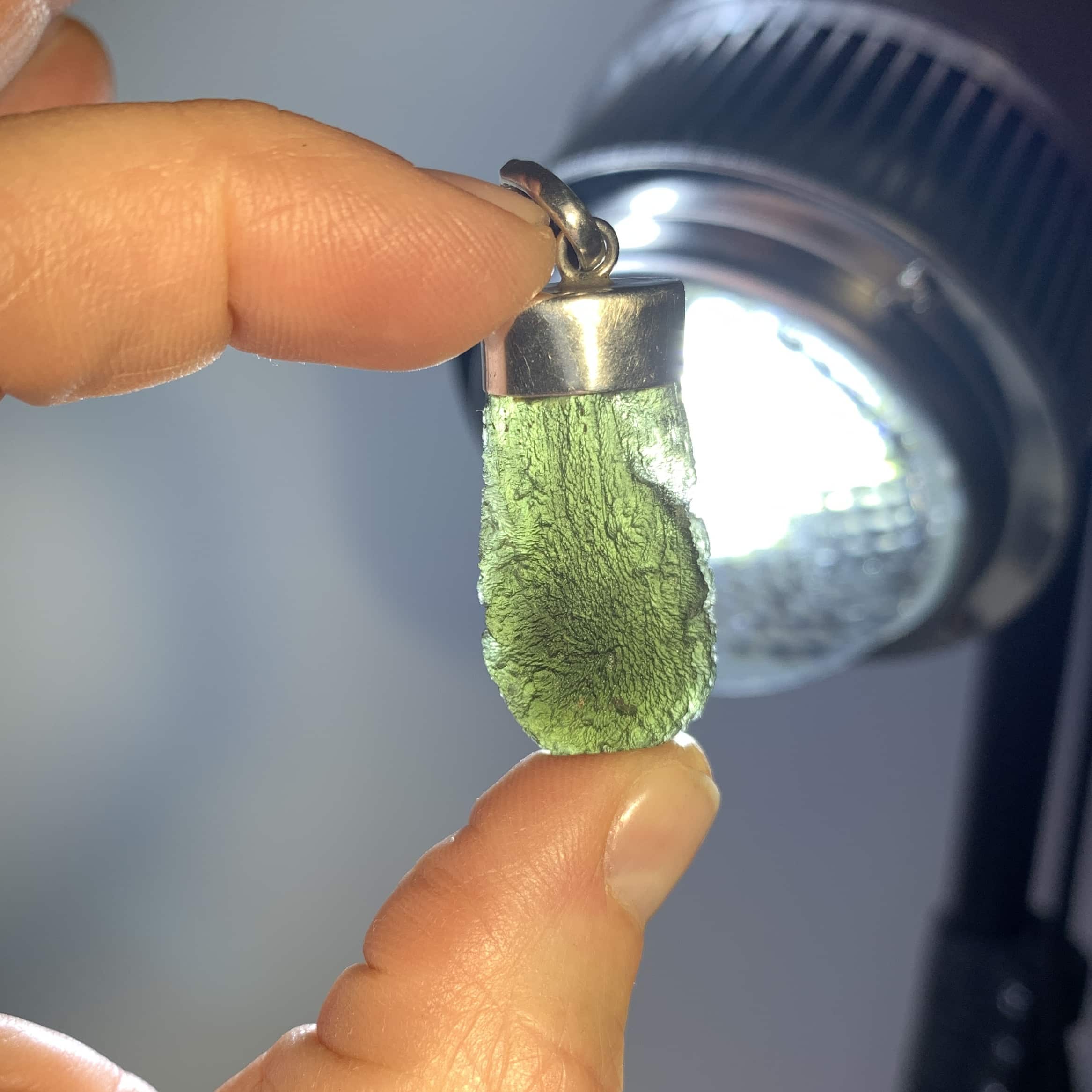 Moldavite pendant (rough) healing crystal (7.3gr) - Image 5