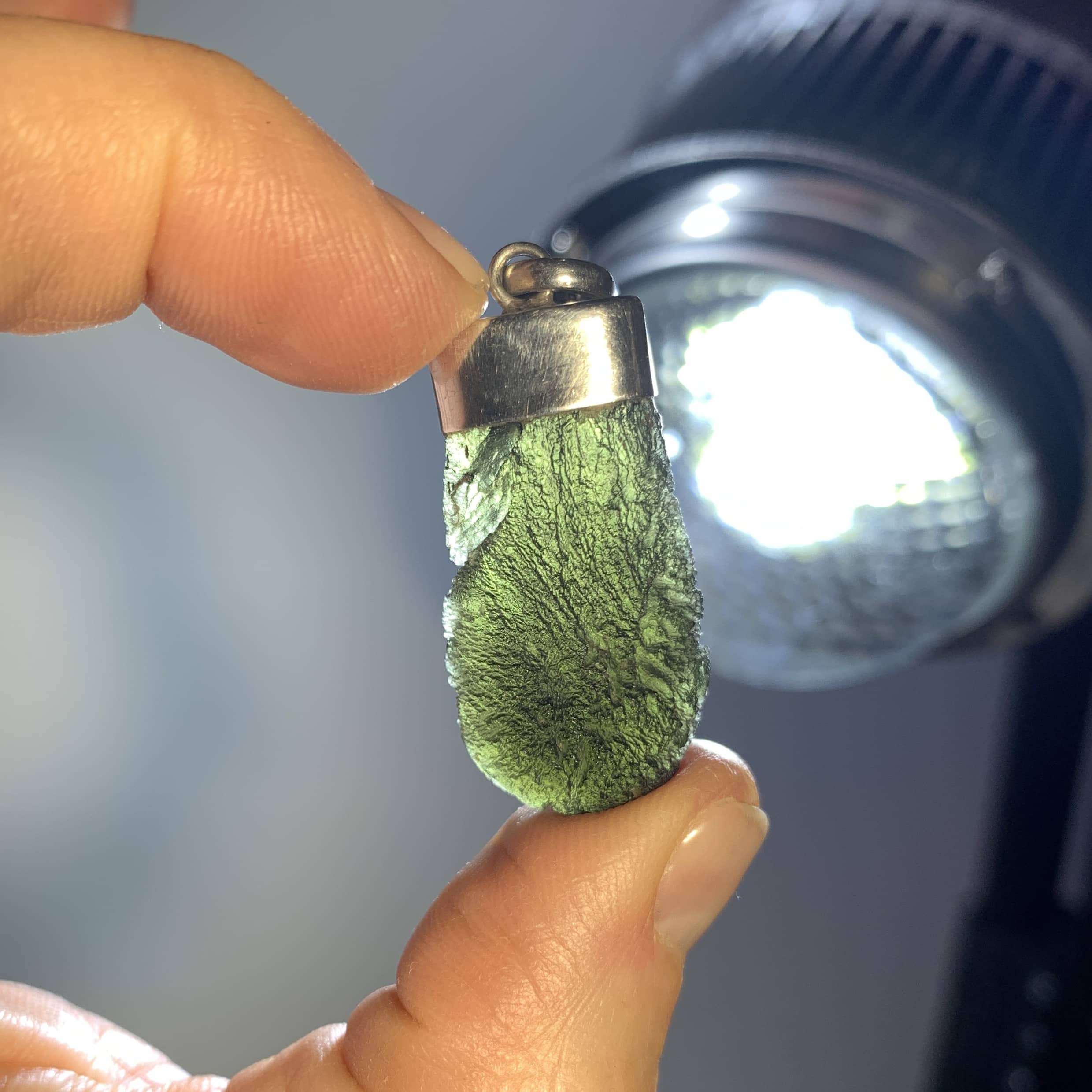 Moldavite pendant (rough) healing crystal (7.3gr)