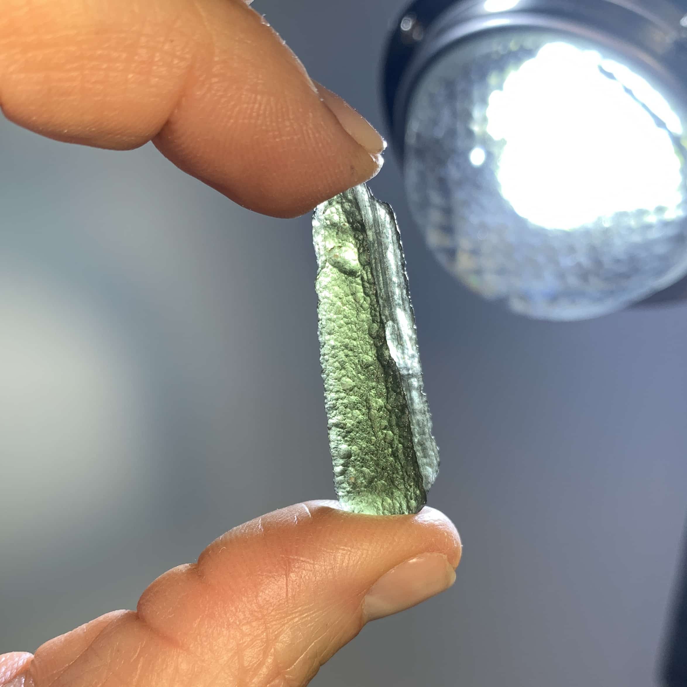 Moldavite (rough) 'channel drop' (3.3gr) healing crystal - Image 5