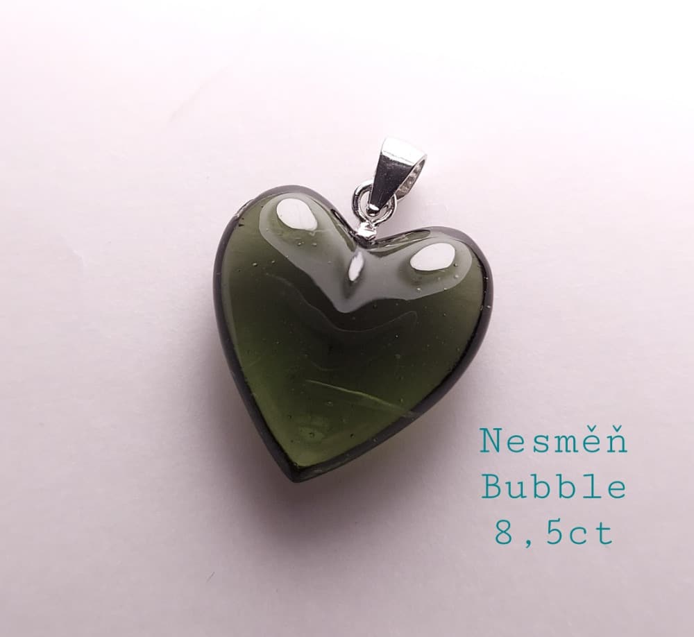 Moldavite pendant heart for necklace (9.41ct) Nesmen healing crystal - Image 5