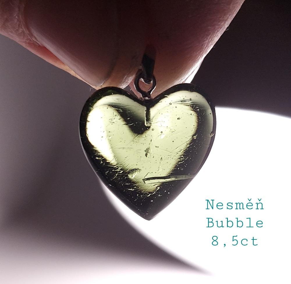 Moldavite pendant heart for necklace (9.41ct) Nesmen healing crystal - Image 7
