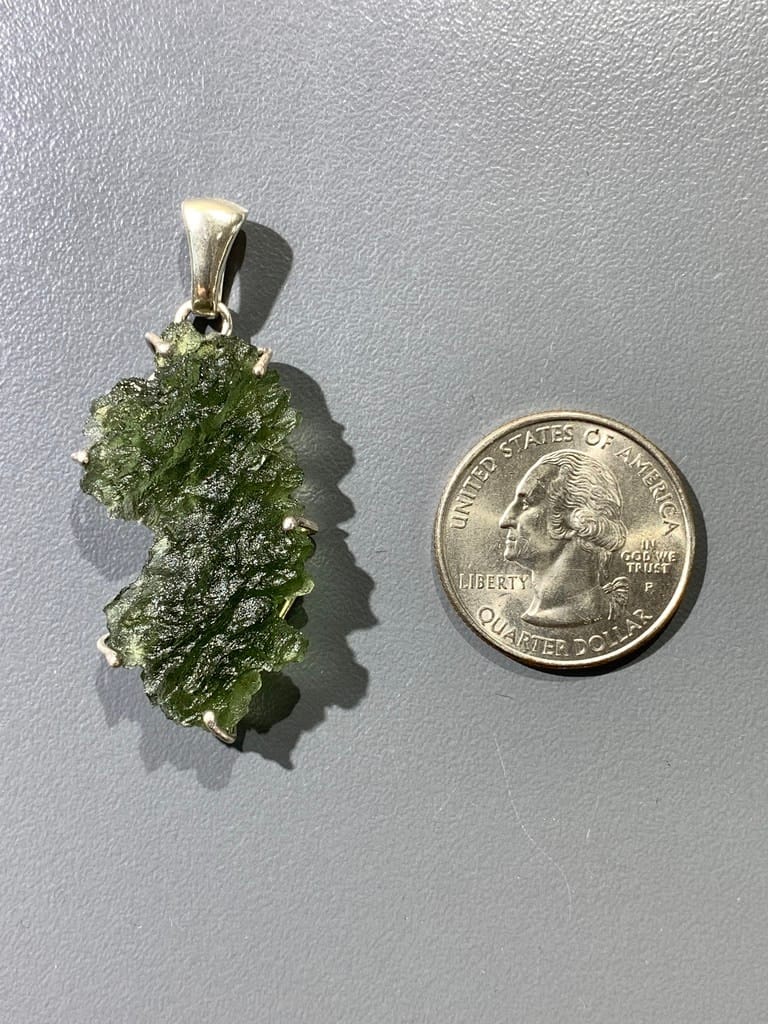 Moldavite pendant (rough) Besednice 'emerald island' (6.2gr) healing crystal - Image 2
