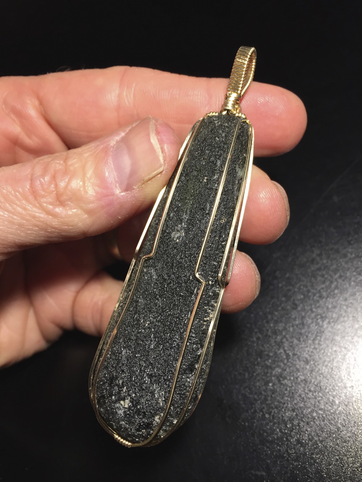 Moldavite pendant (rough) Chlum (23.7gr) healing crystal - Image 2