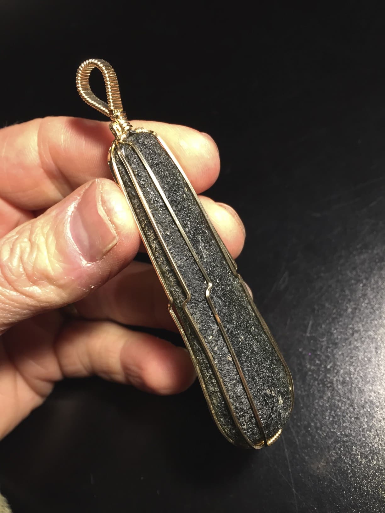 Moldavite pendant (rough) Chlum (23.7gr) healing crystal - Image 3