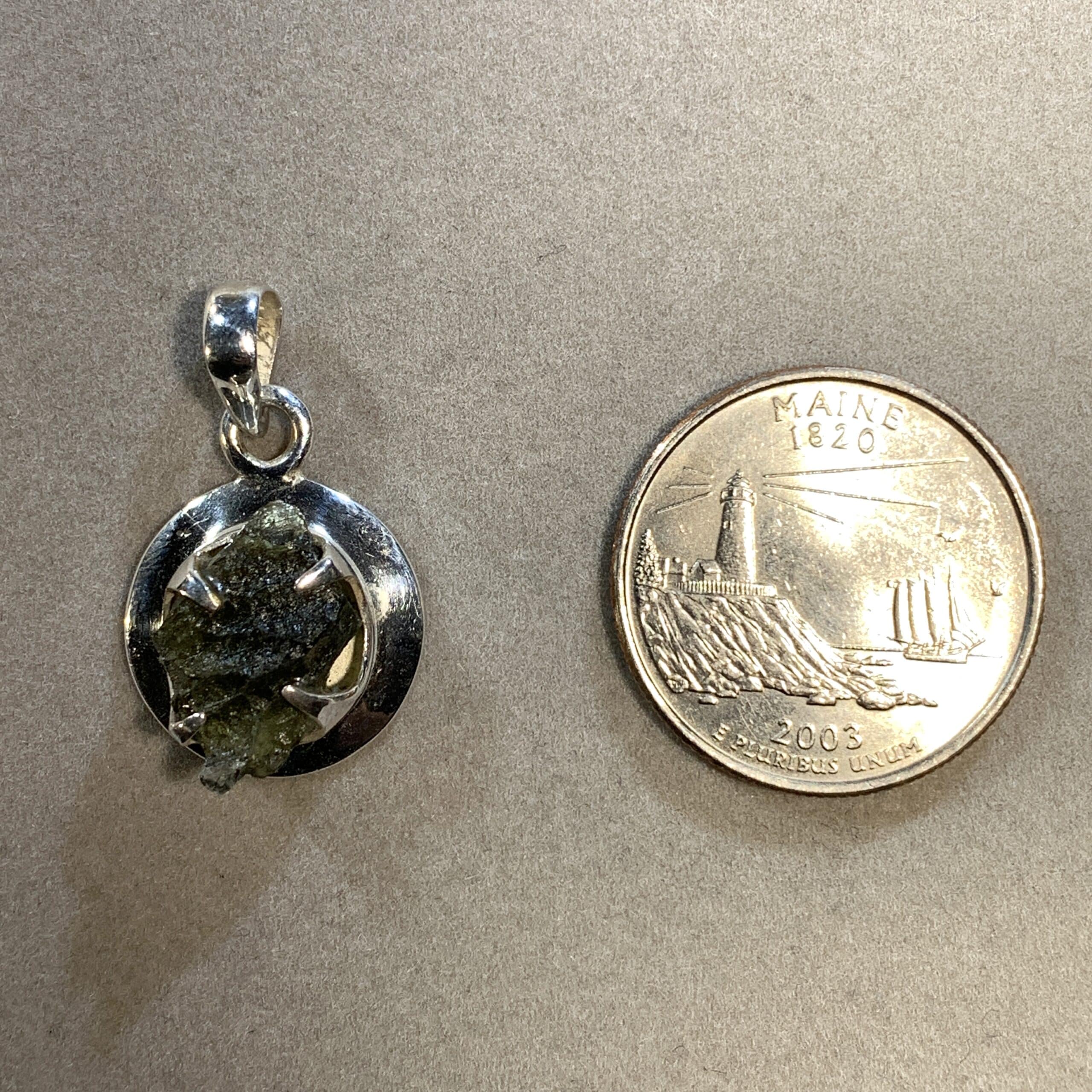 Moldavite pendant (rough) 'cluster clutch' 2 healing crystal - Image 3