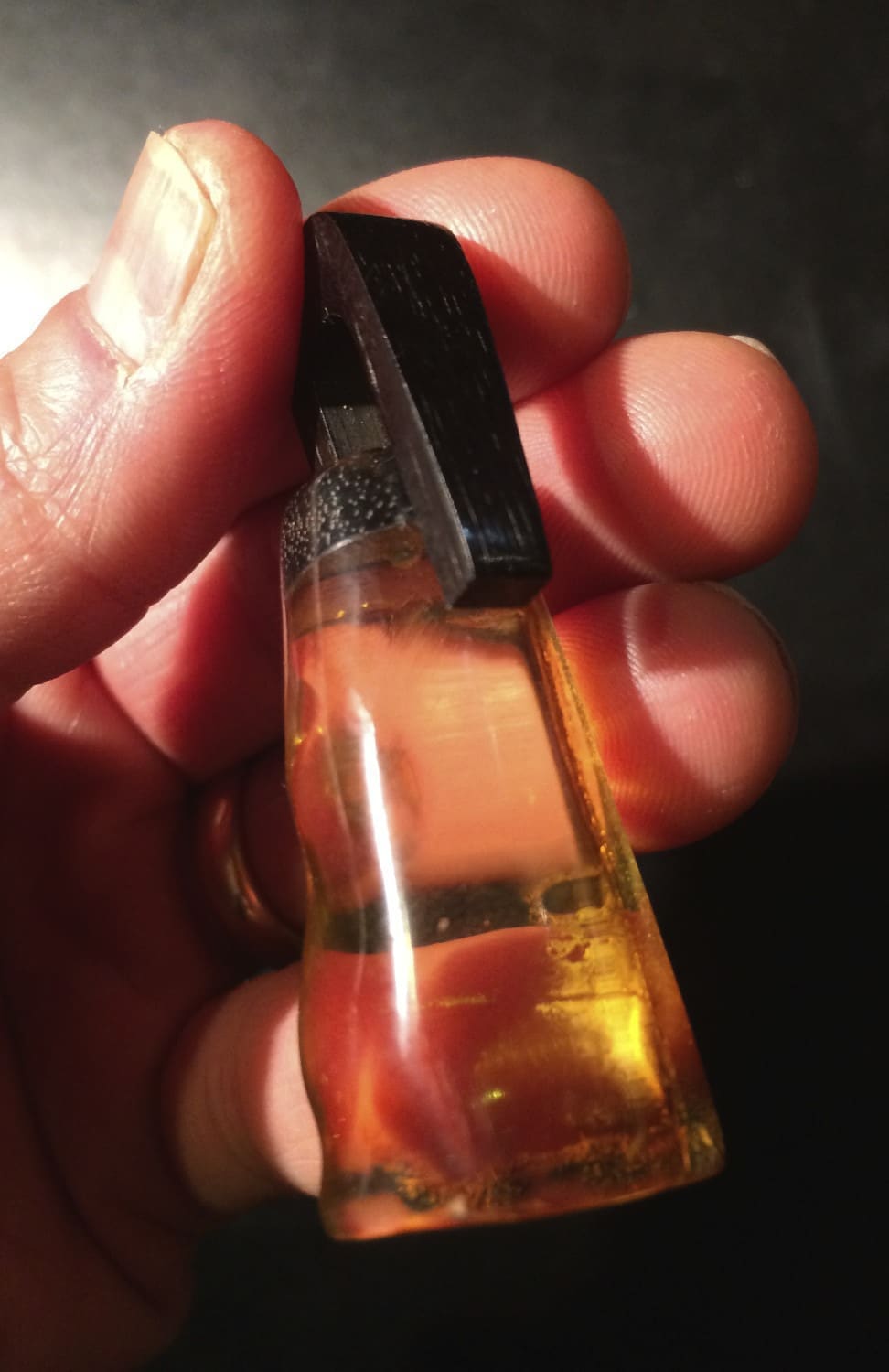 Amber (Baltic) pendant for necklace 'citrine' color healing crystal - Image 2