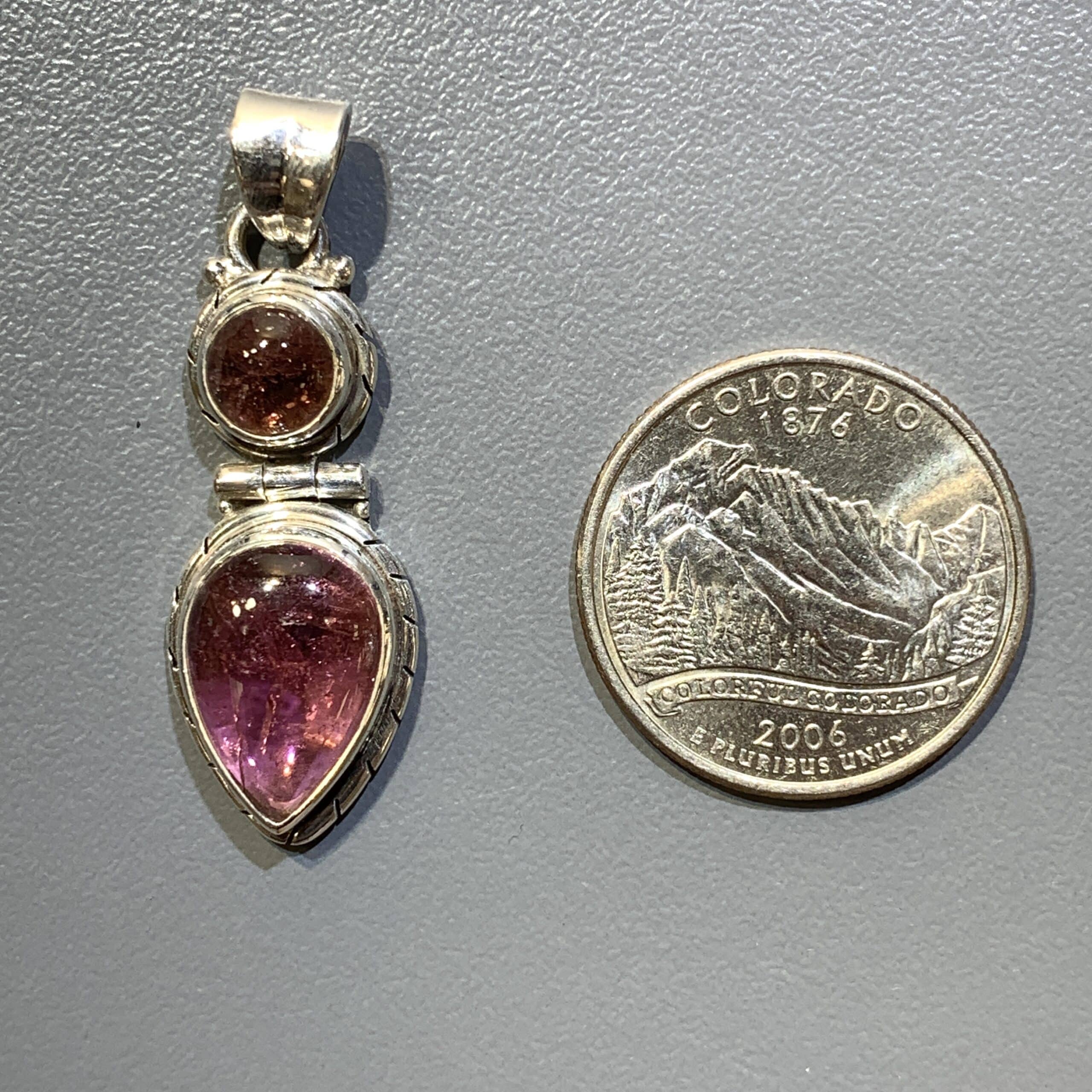 Tourmaline (Pink) pendant for necklace - 'goddess form' - healing crystal - Image 3