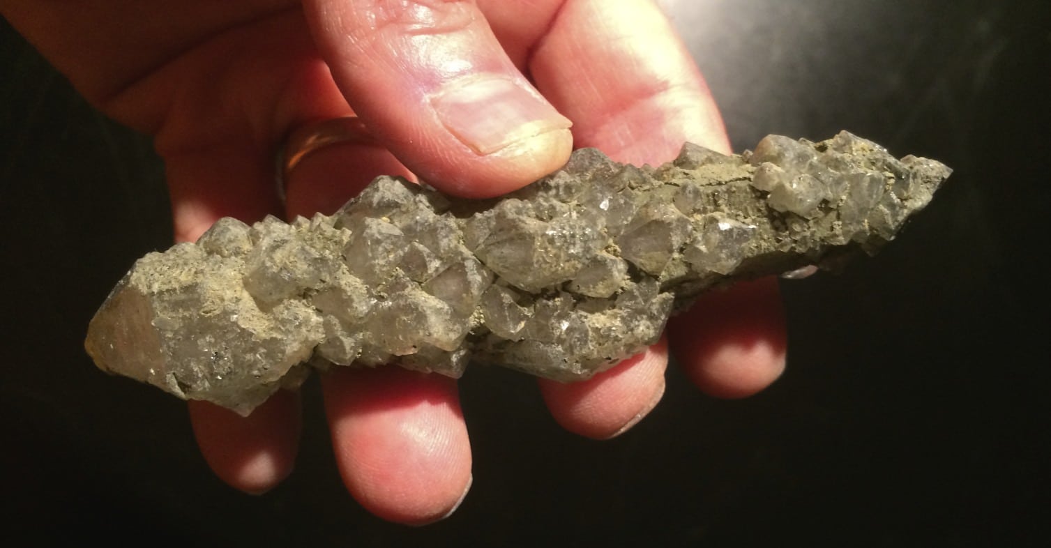 Quartz (Cathedral Elestial) 'gnarly green' DT (4.2") healing crystal