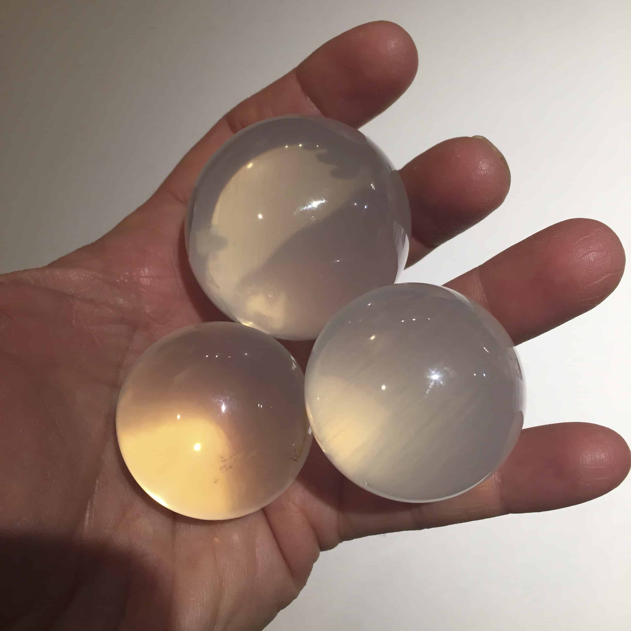 Quartz (Girasol/Foggy) smaller sphere (1.45" diameter) healing crystal - Image 2