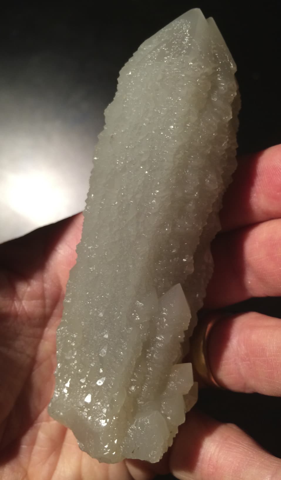 Quartz (Prase, cathedral) blue-green 'double vision' twin healing crystal - Image 2