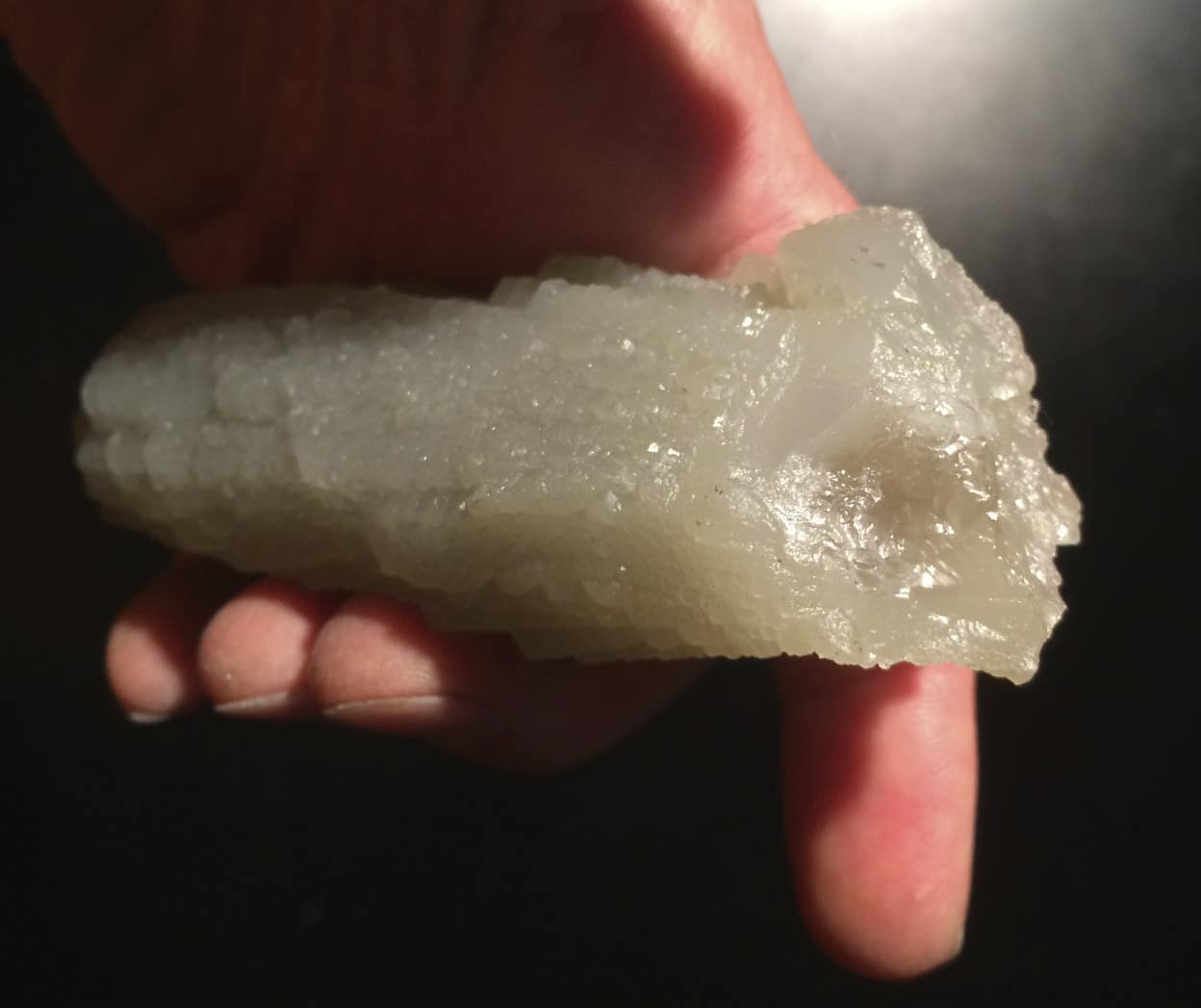 Quartz (Prase, cathedral) blue-green 'double vision' twin healing crystal - Image 3