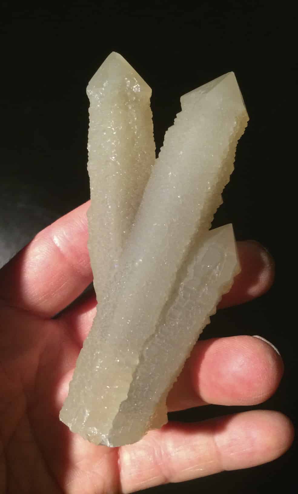 Quartz (Prase, cathedral, sceptre) blue-green 'triple play' healing crystal