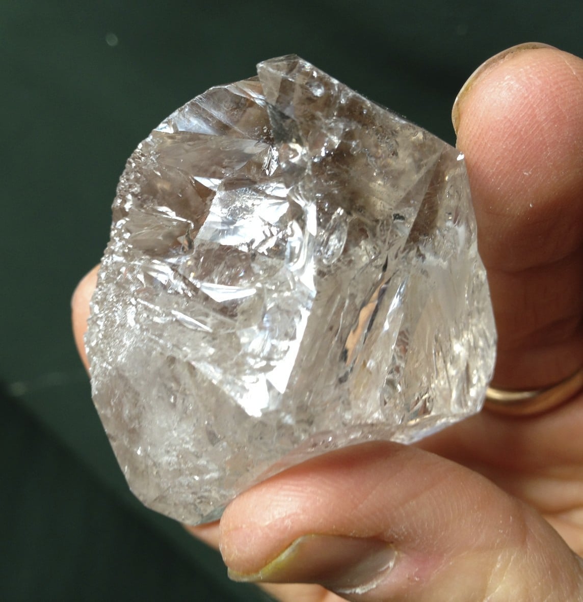 Quartz (Skeletal/Fenster 'Herkimer') F-14 'smooth molar' healing crystal - Image 2