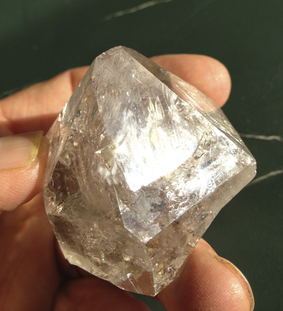 Quartz (Skeletal/Fenster 'Herkimer') F-14 'smooth molar' healing crystal