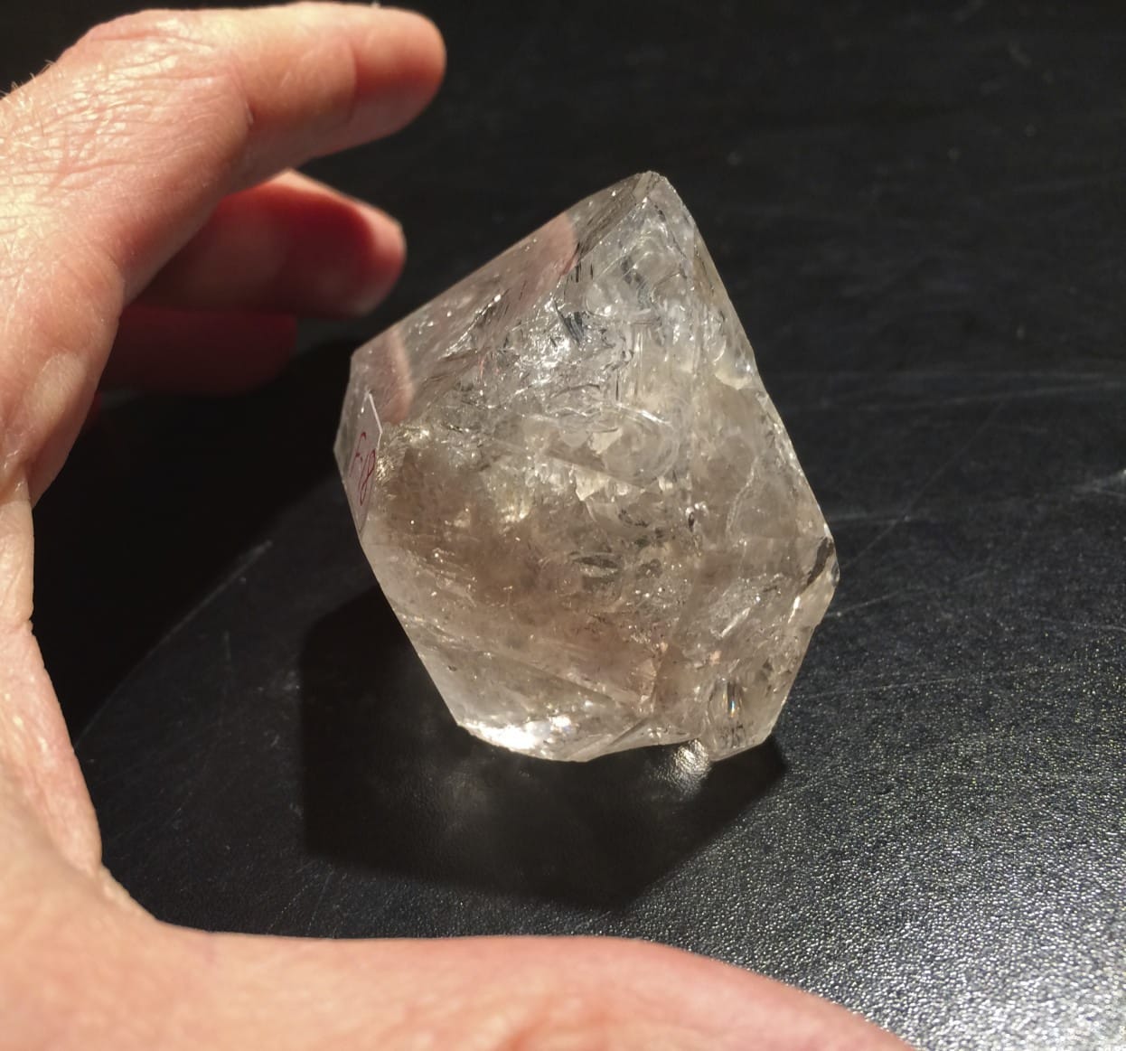 Quartz (Skeletal 'Herkimer') F-18 (Fenster) 'smoky molar' healing crystal - Image 2