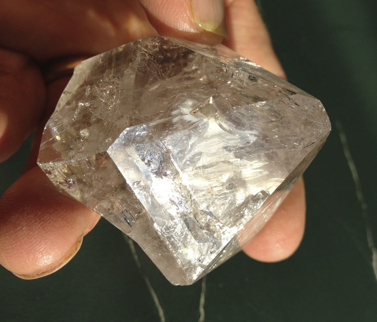 Quartz (Skeletal 'Herkimer') F-18 (Fenster) 'smoky molar' healing crystal