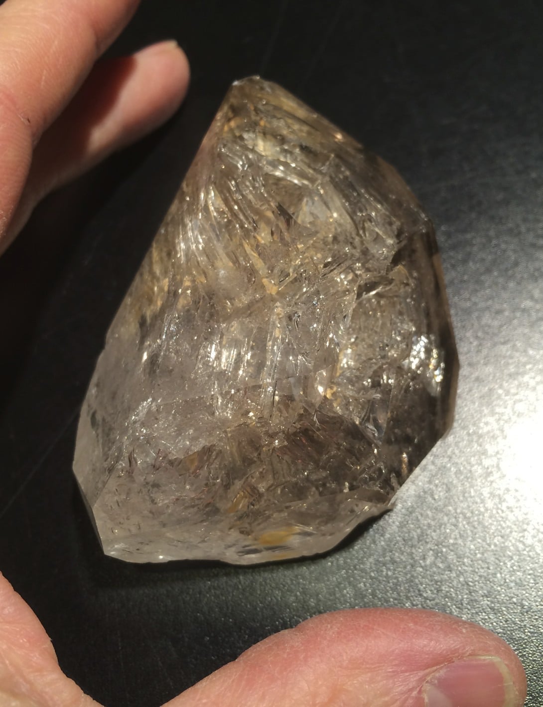 Quartz (Skeletal 'Herkimer') F-7 (Fenster) twin eyes healing crystal - Image 4