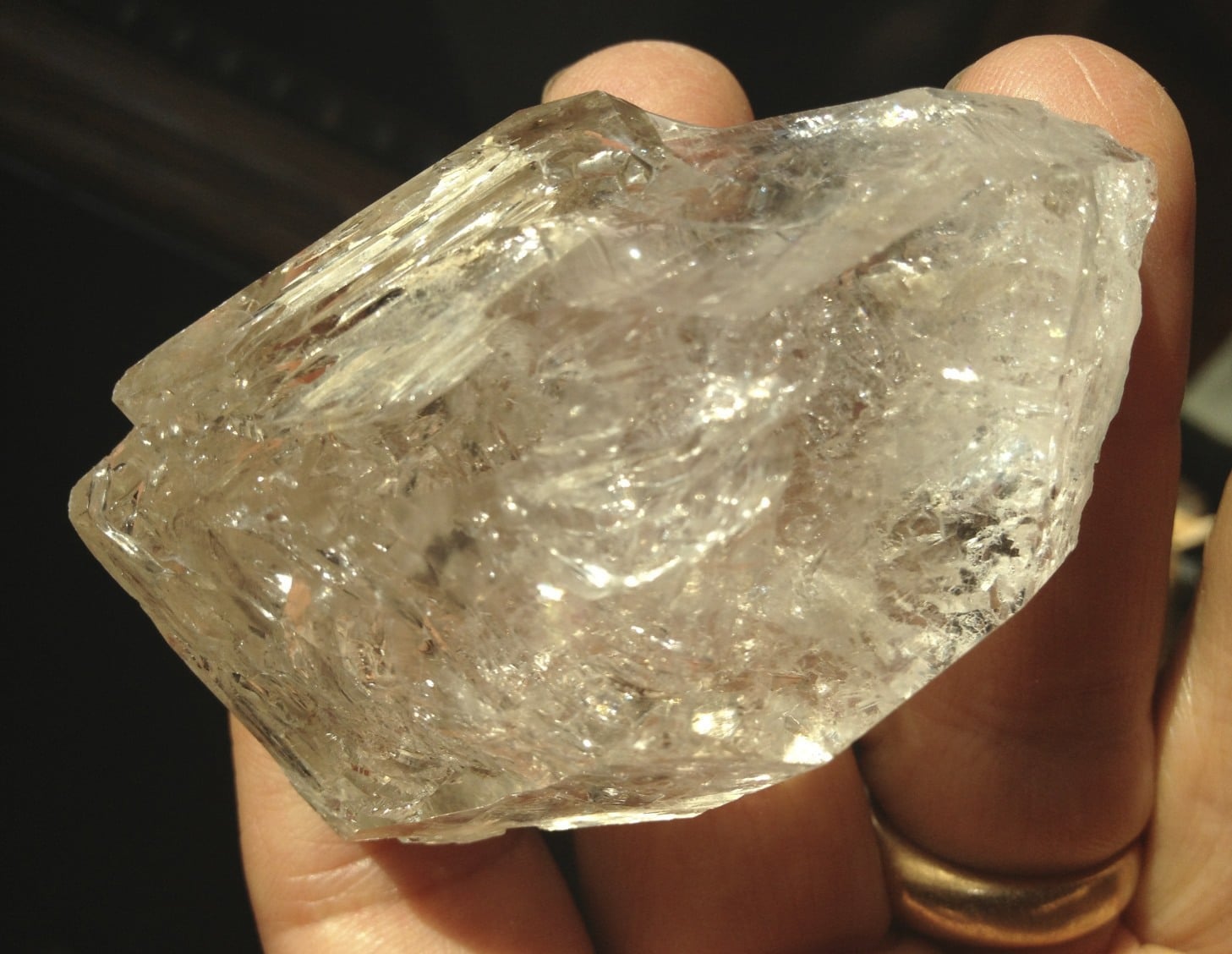 Quartz (Skeletal 'Herkimer') F-15 (Fenster) 'split point' healing crystal