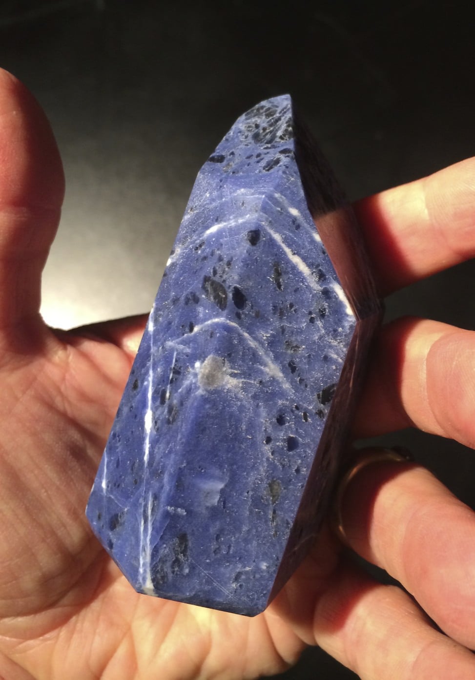 Sodalite obelisk 'squat' healing crystal - Image 2