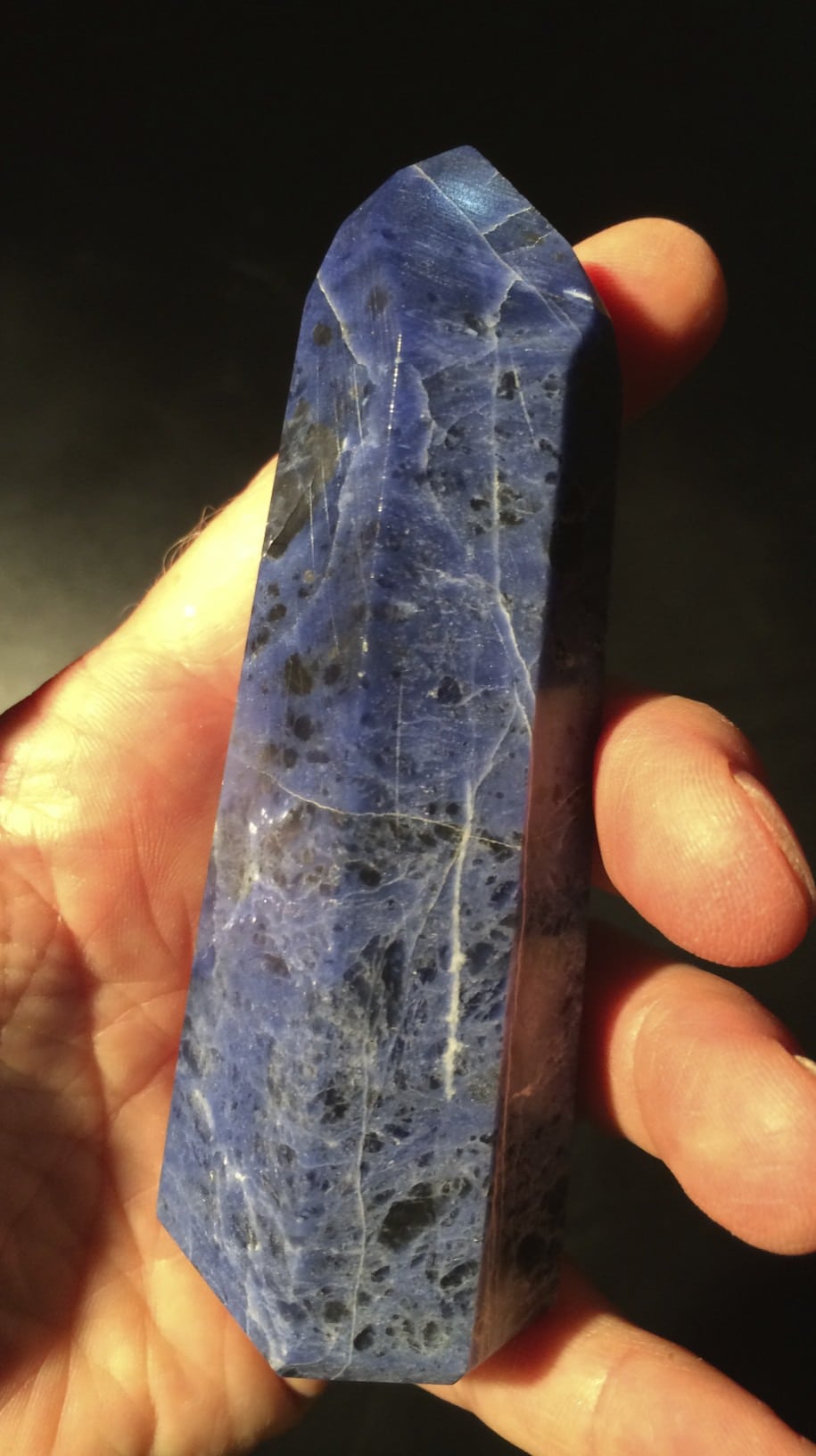 Sodalite obelisk 'tall' healing crystal
