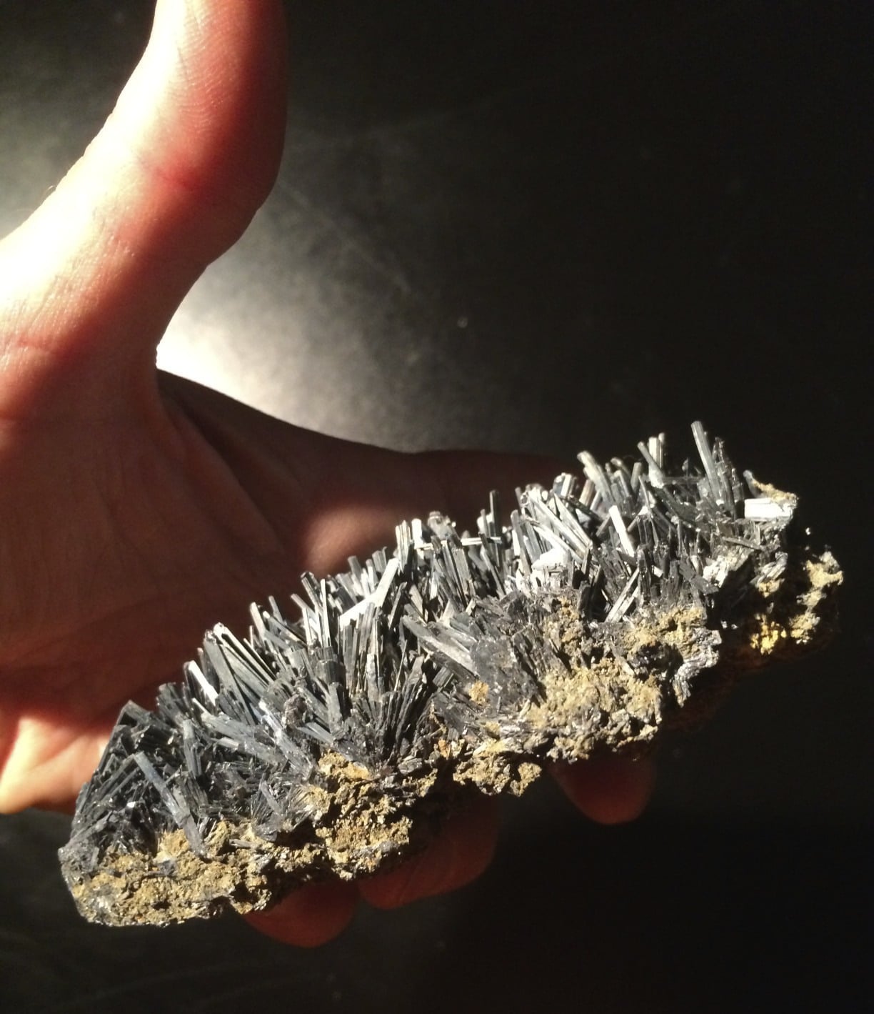 Stibnite (dark) rare and superior full cluster healing crystal - Image 2