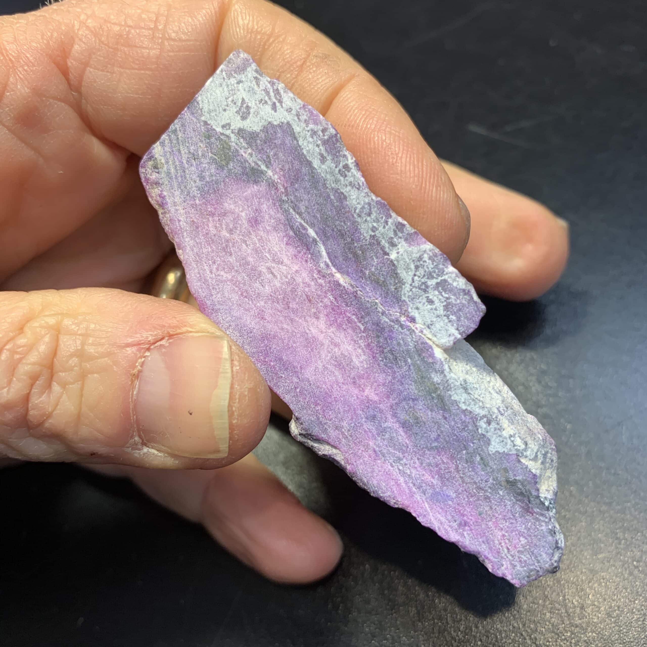 Sugilite (slab n rough) gel "pink mountain" (18.2gr) healing crystal - Image 3