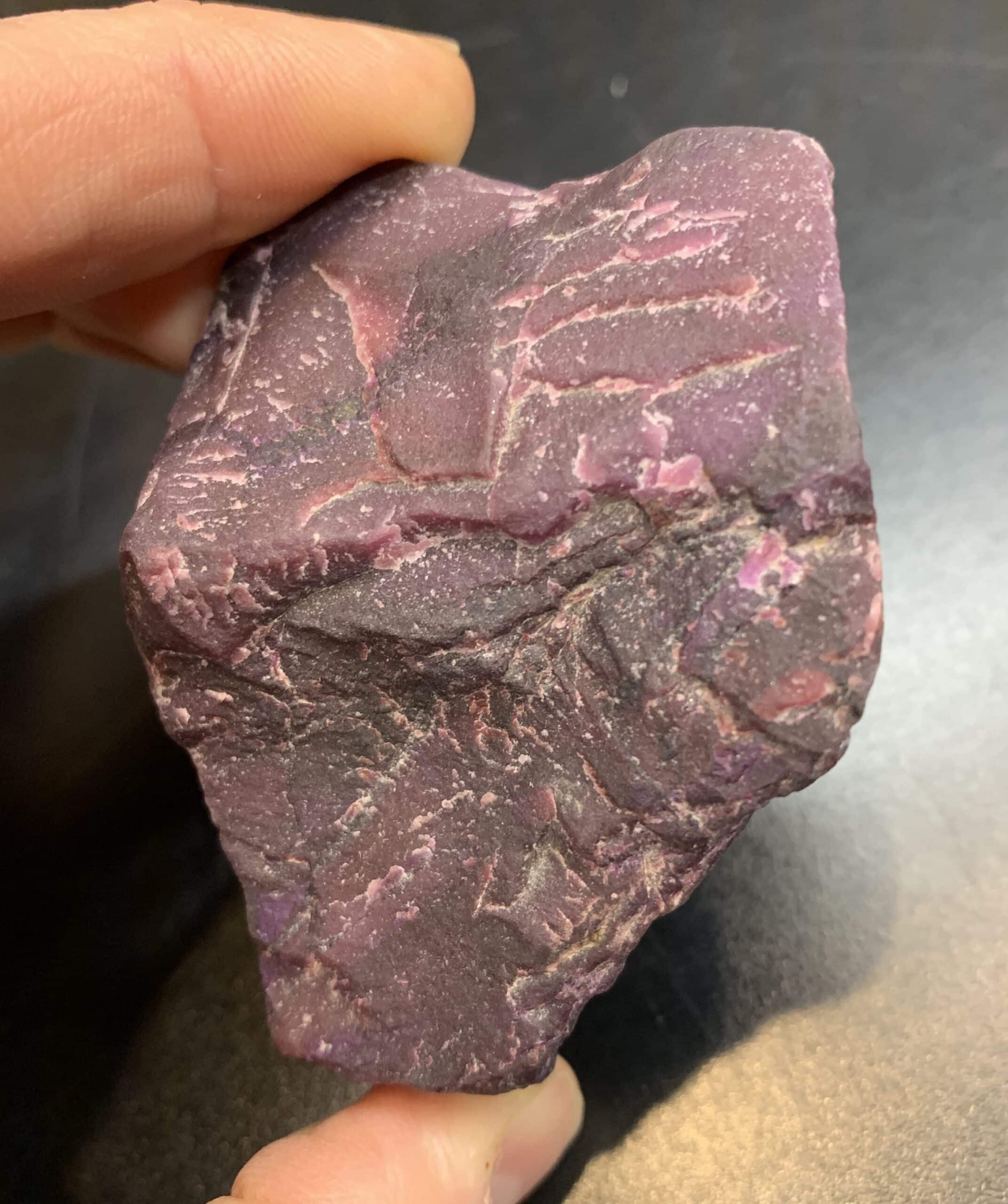 Sugilite (rough large) waxy "dark mountain" (99.6gr) healing crystal