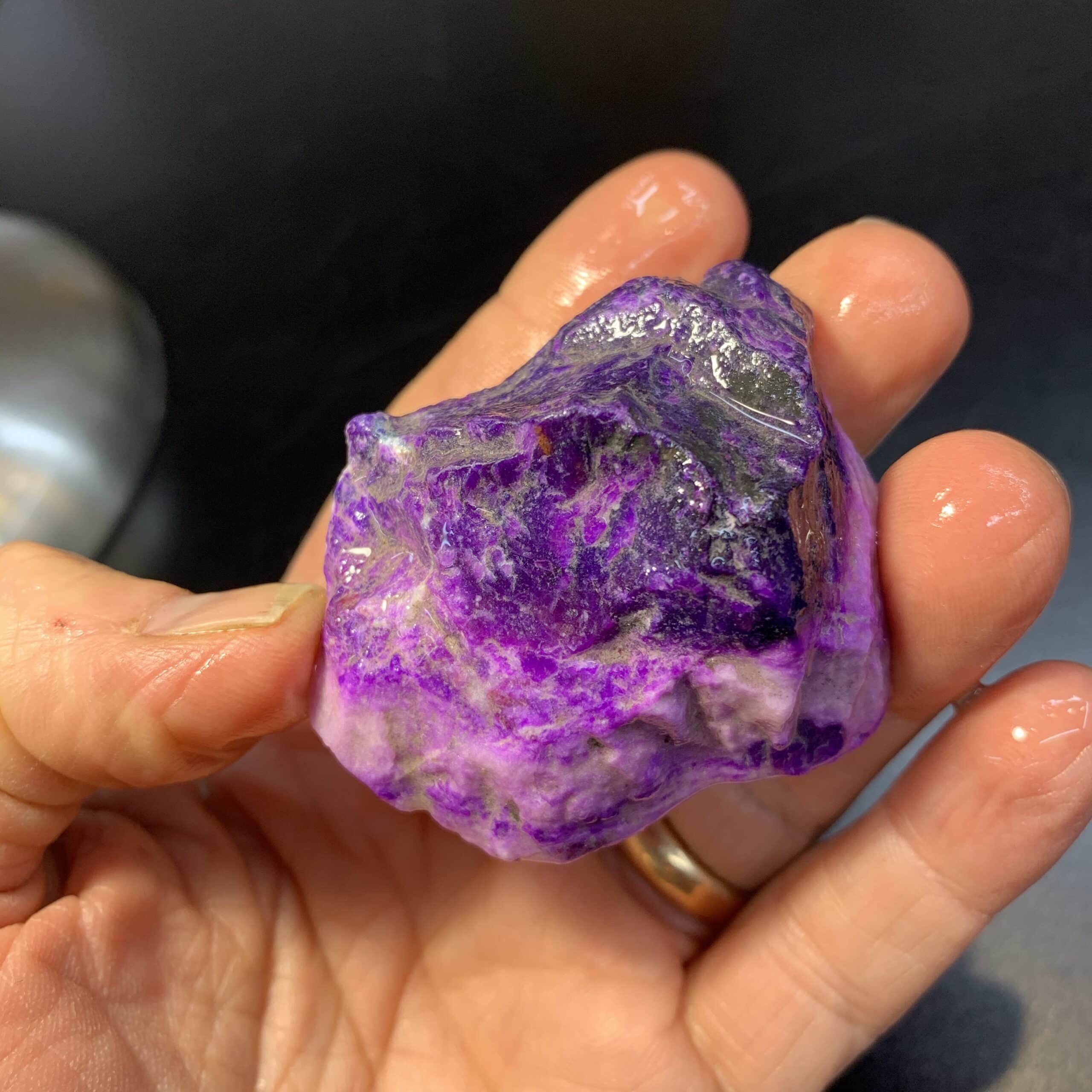 Sugilite (rough medium) "pink base, purple peak" (47.8gr) healing crystal - Image 2