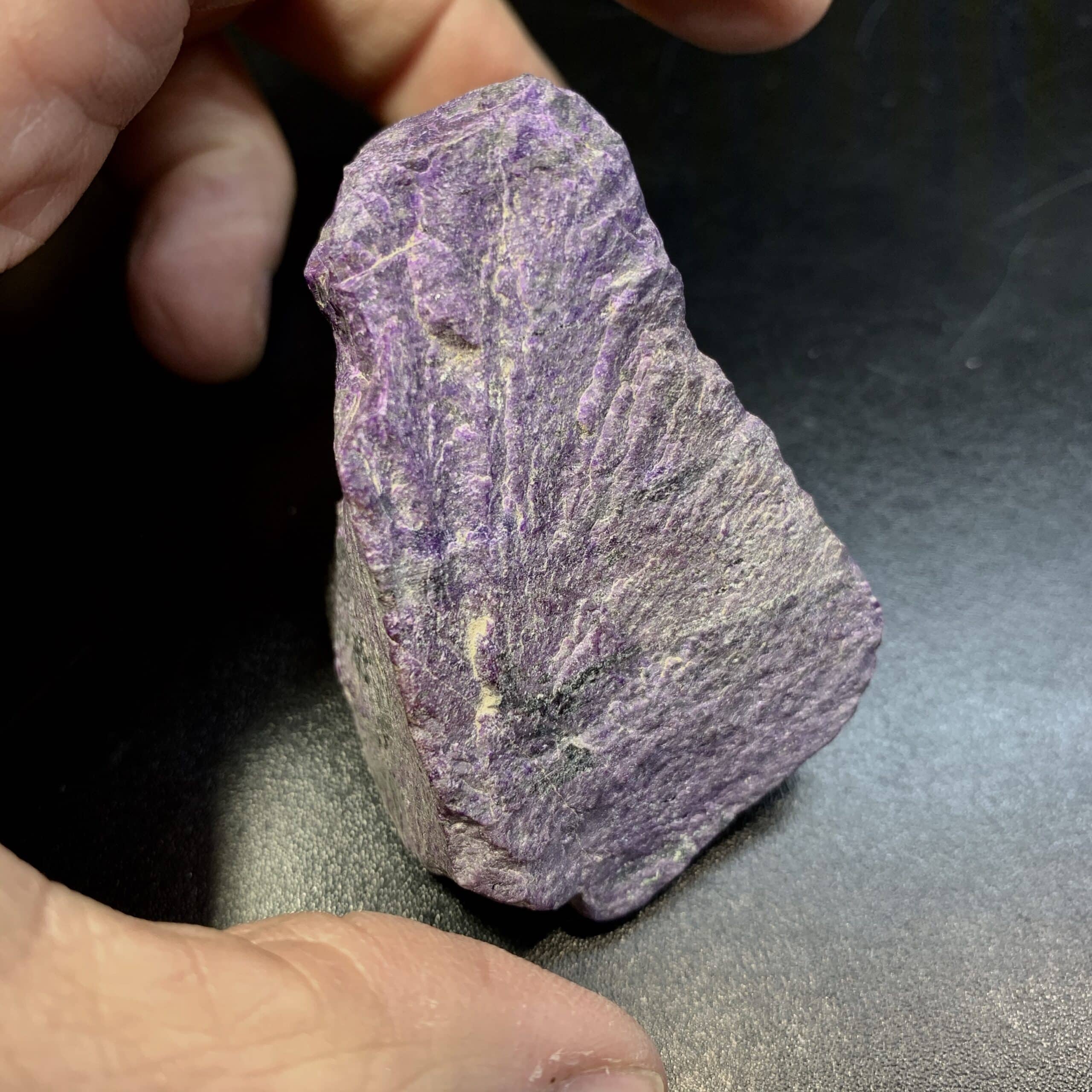 Sugilite (rough medium) 'striated pyramid' (73.3gr) healing crystal - Image 2
