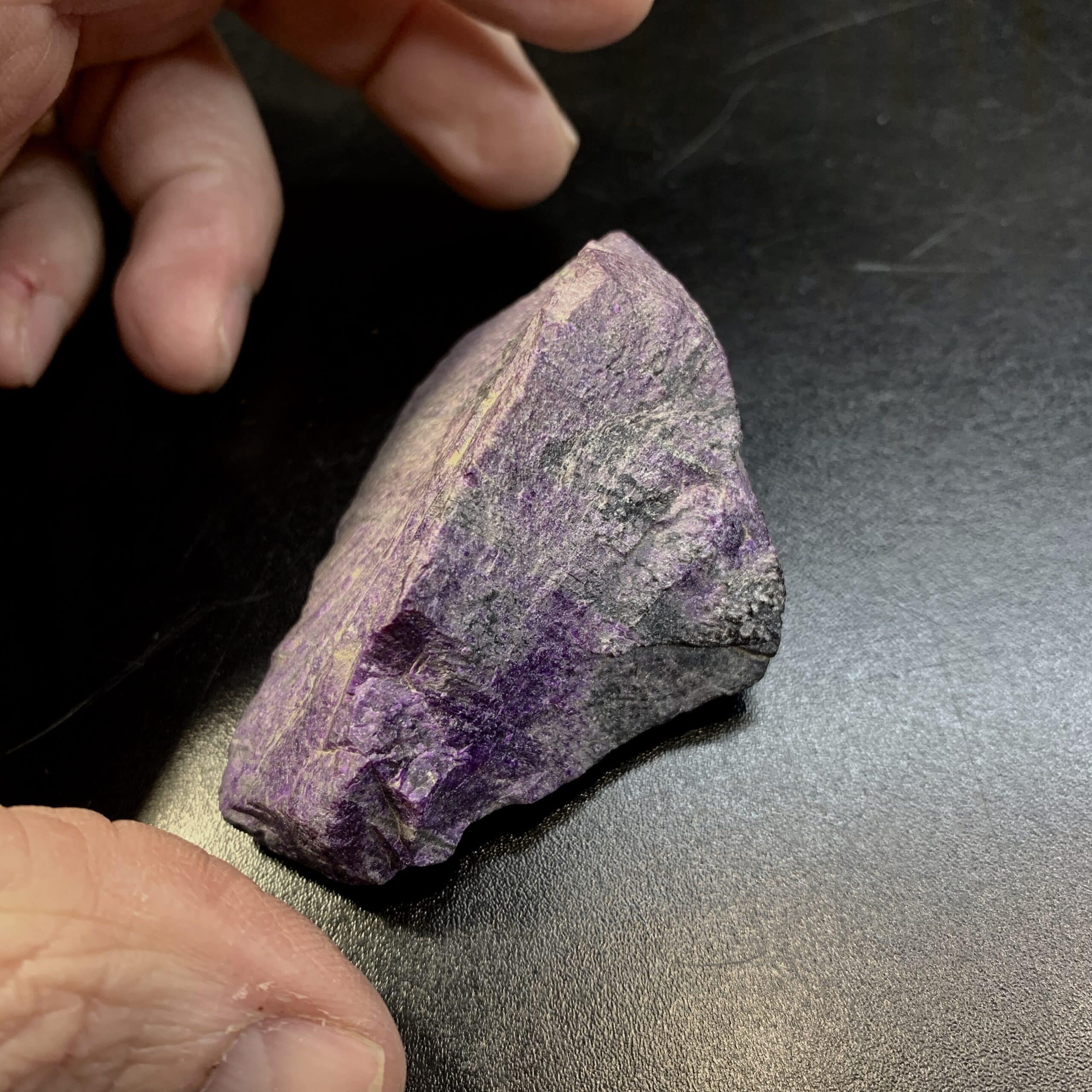 Sugilite (rough medium) 'striated pyramid' (73.3gr) healing crystal - Image 6