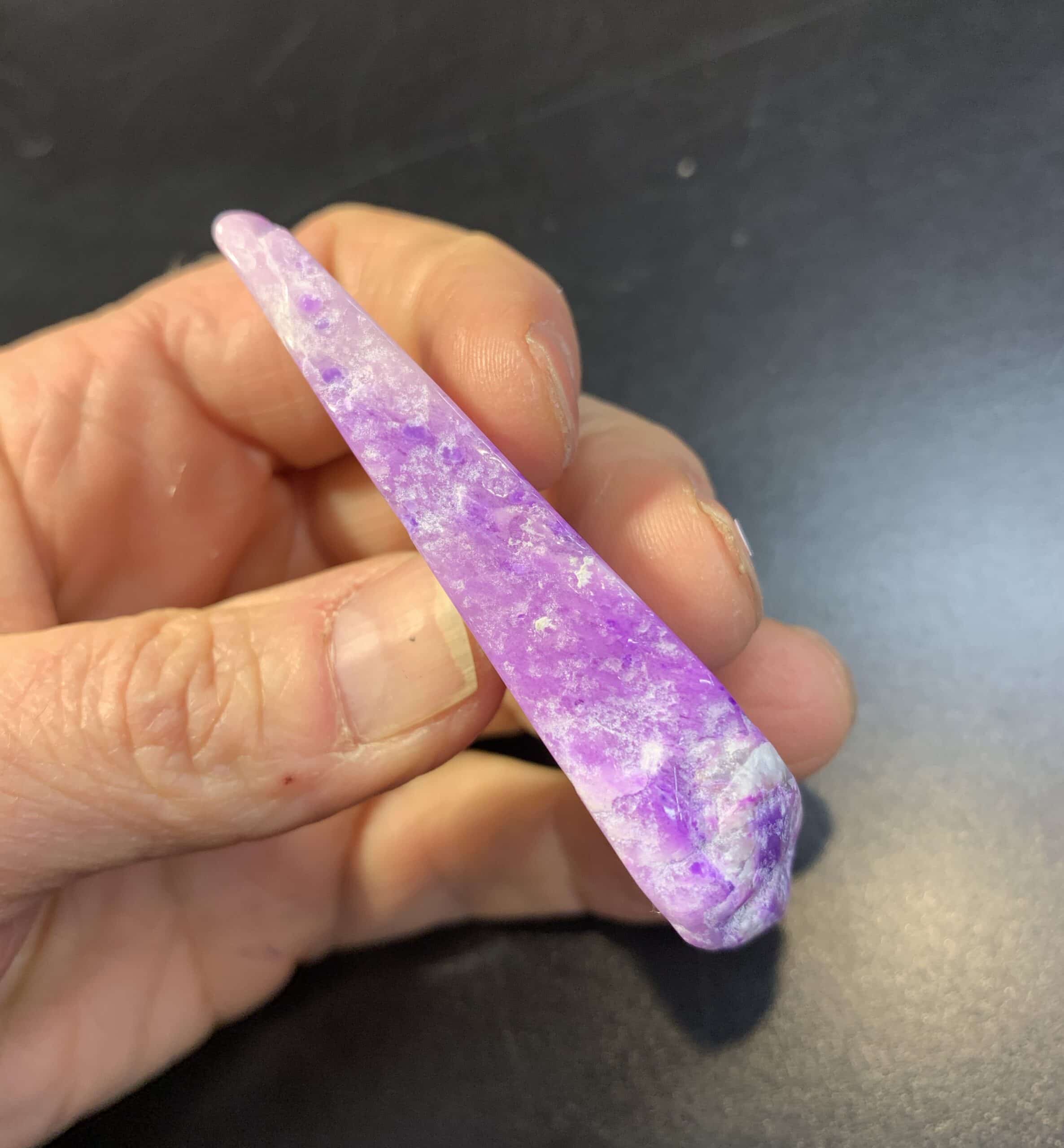 Sugilite (polished slab) pink gel "Sushi Tip" (29.6gr) healing crystal - Image 3