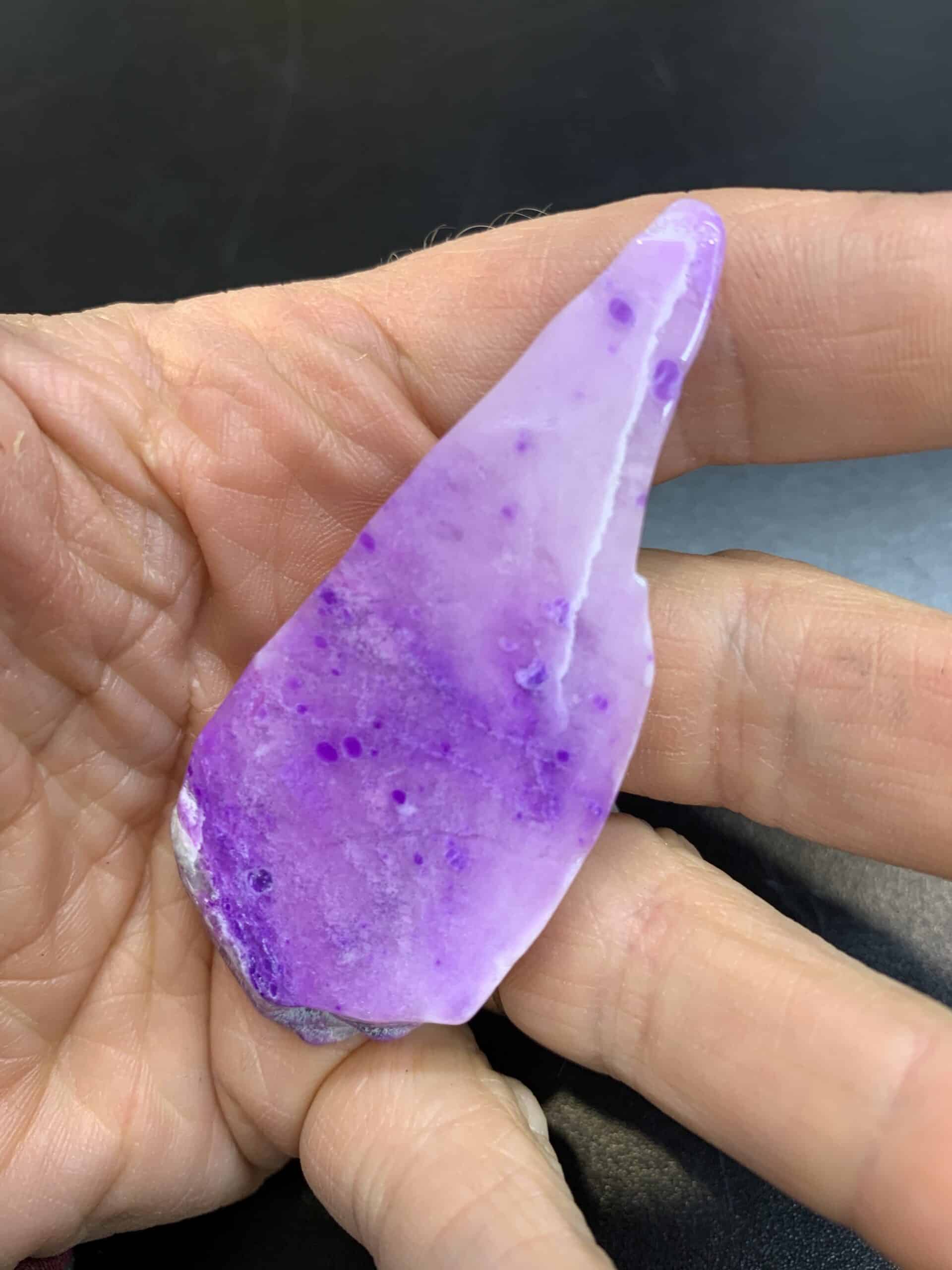Sugilite (polished slab) pink gel "Sushi Tip" (29.6gr) healing crystal - Image 5