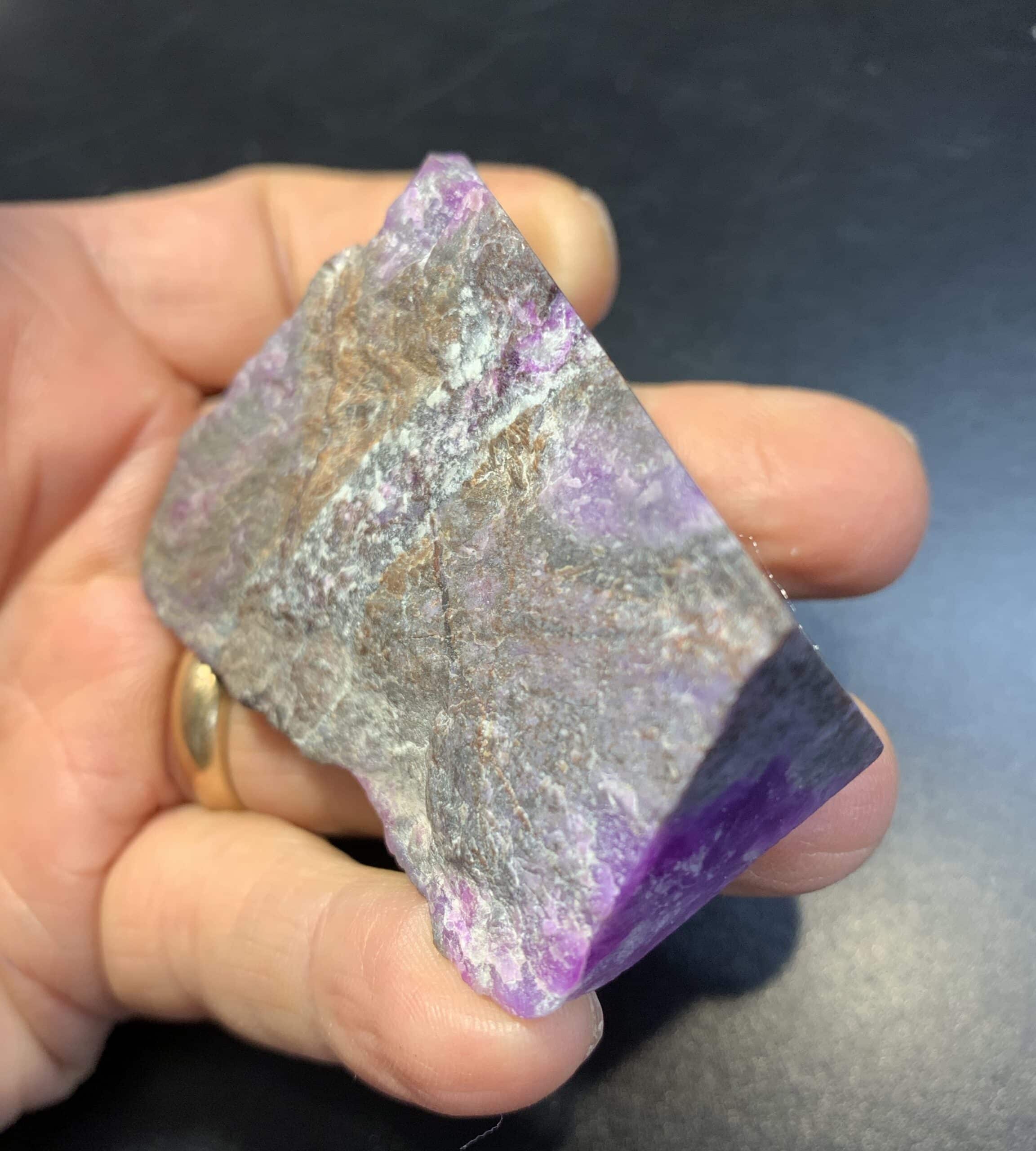 Sugilite (slab) standing gel 'state map' (76.1gr) healing crystal - Image 4