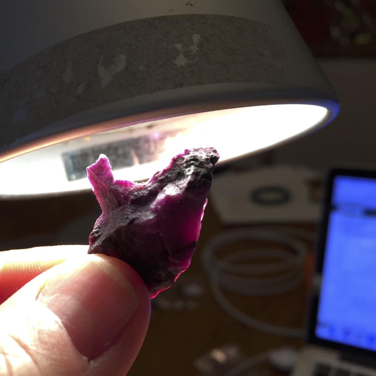 Sugilite (small rough) p+b dinosaur hip (46.77c) healing crystal