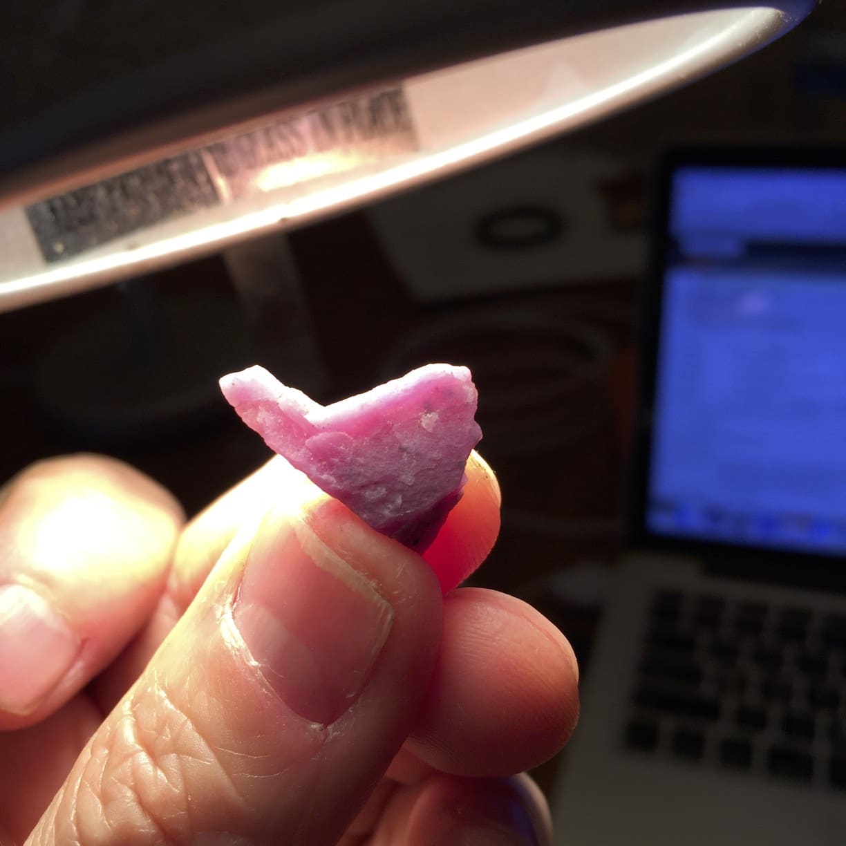 Sugilite (small rough) standing pink gel mountain (12.39ct) healing crystal