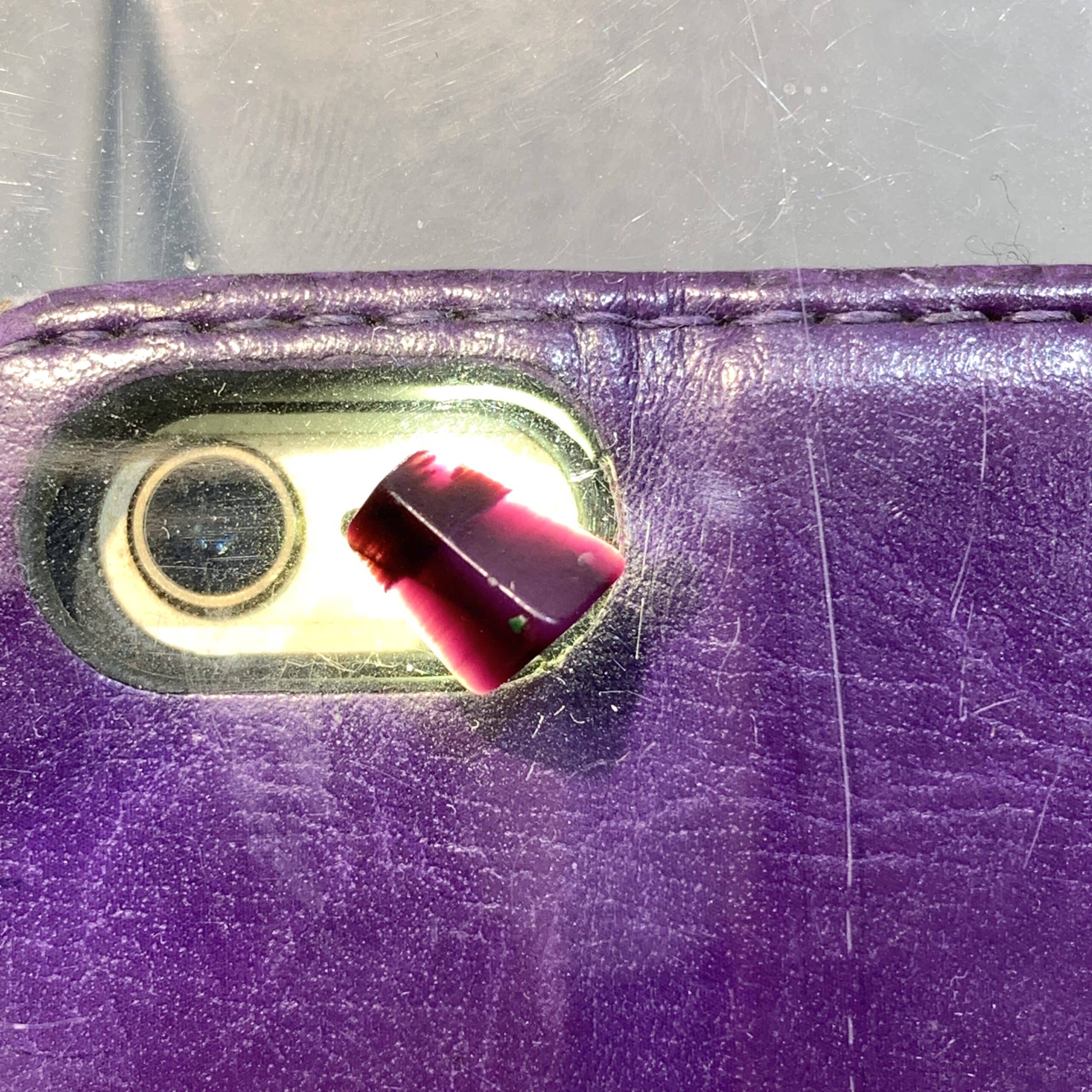 Sugilite (small cut tumble) gel 'long corner stone pyramid' piece (.4g)