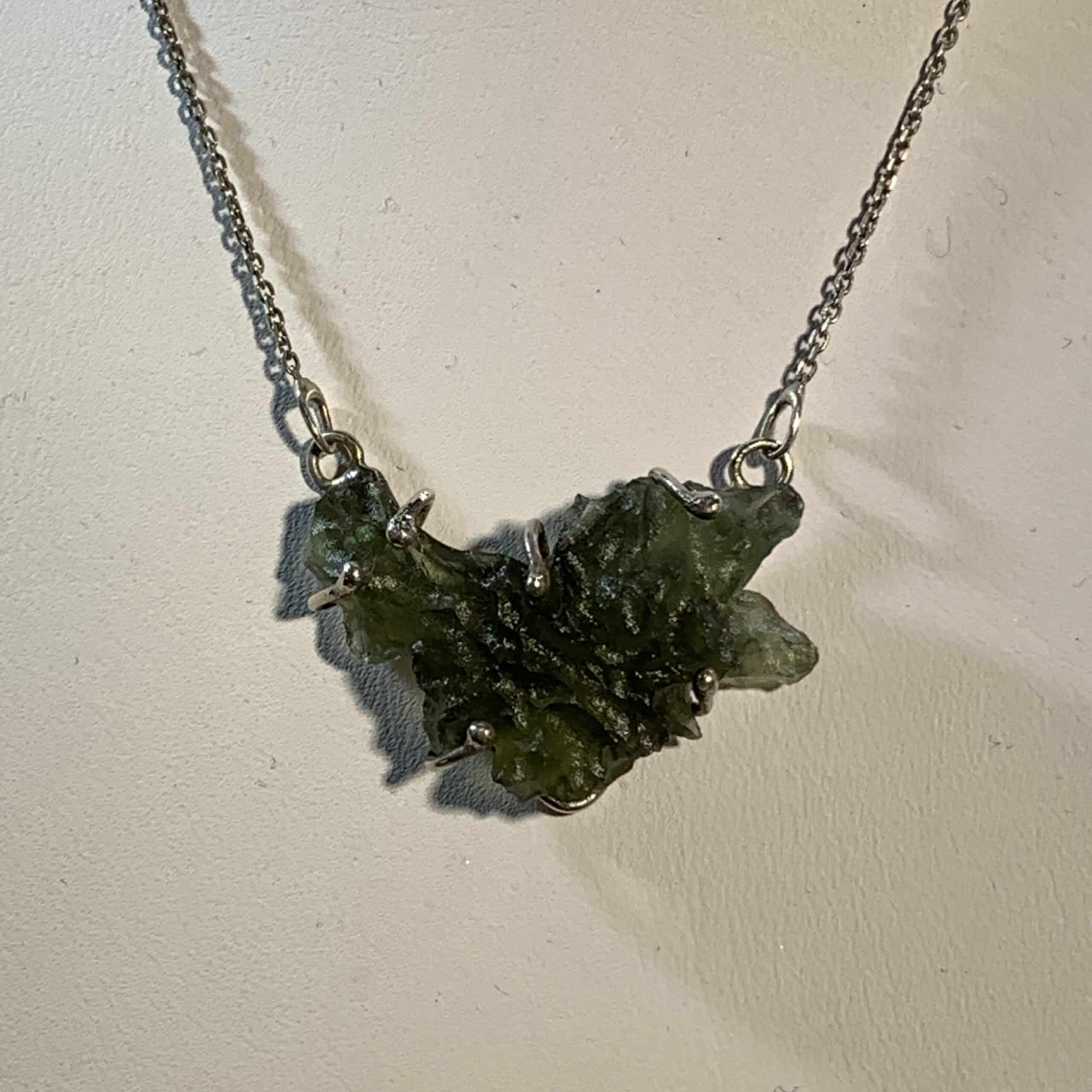 Moldavite pendant (rough) Besednice for necklace (4.2gr) healing crystal - Image 3