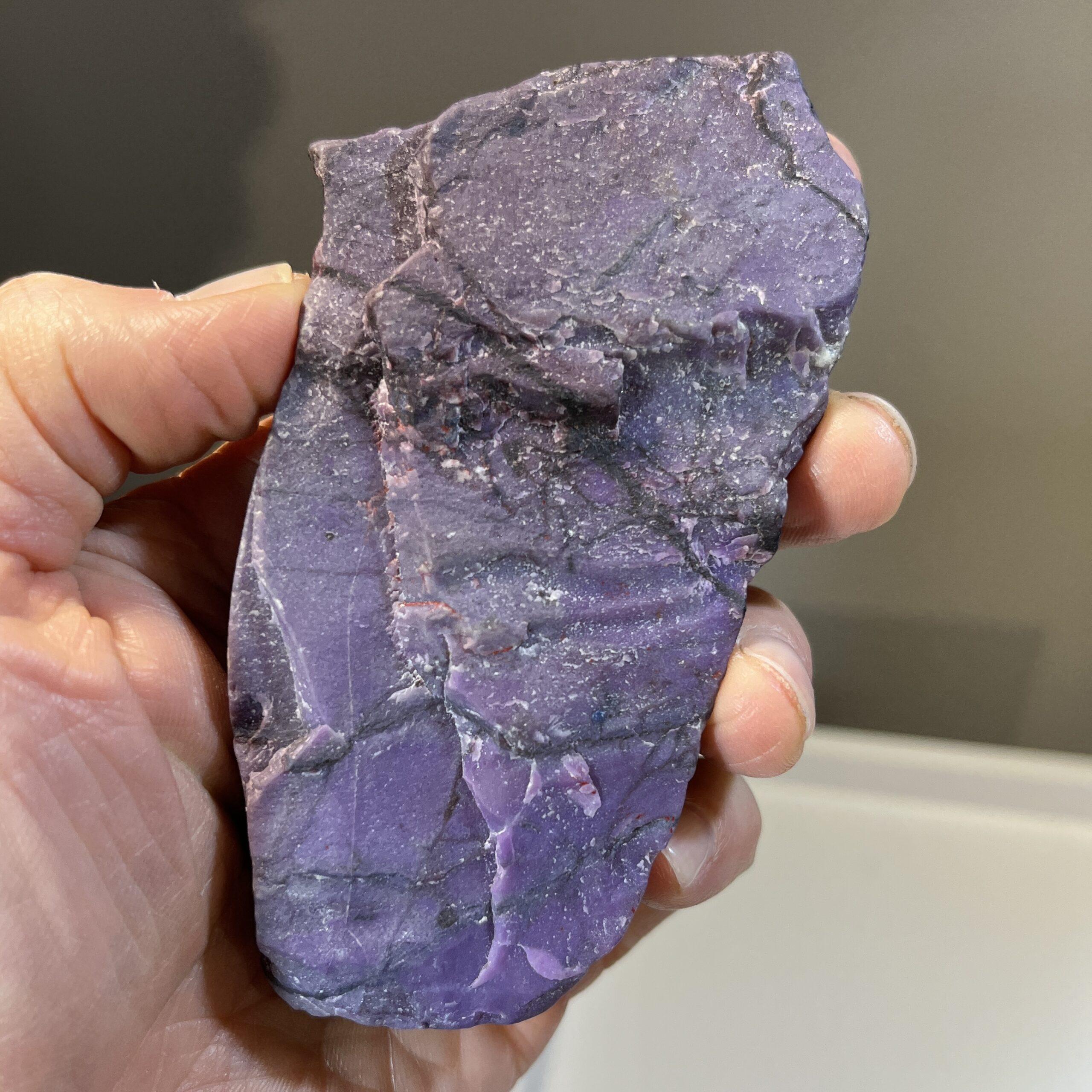 Sugilite (rough large) waxy gel "marzipan bar" (157.4gr) healing crystal - Image 2