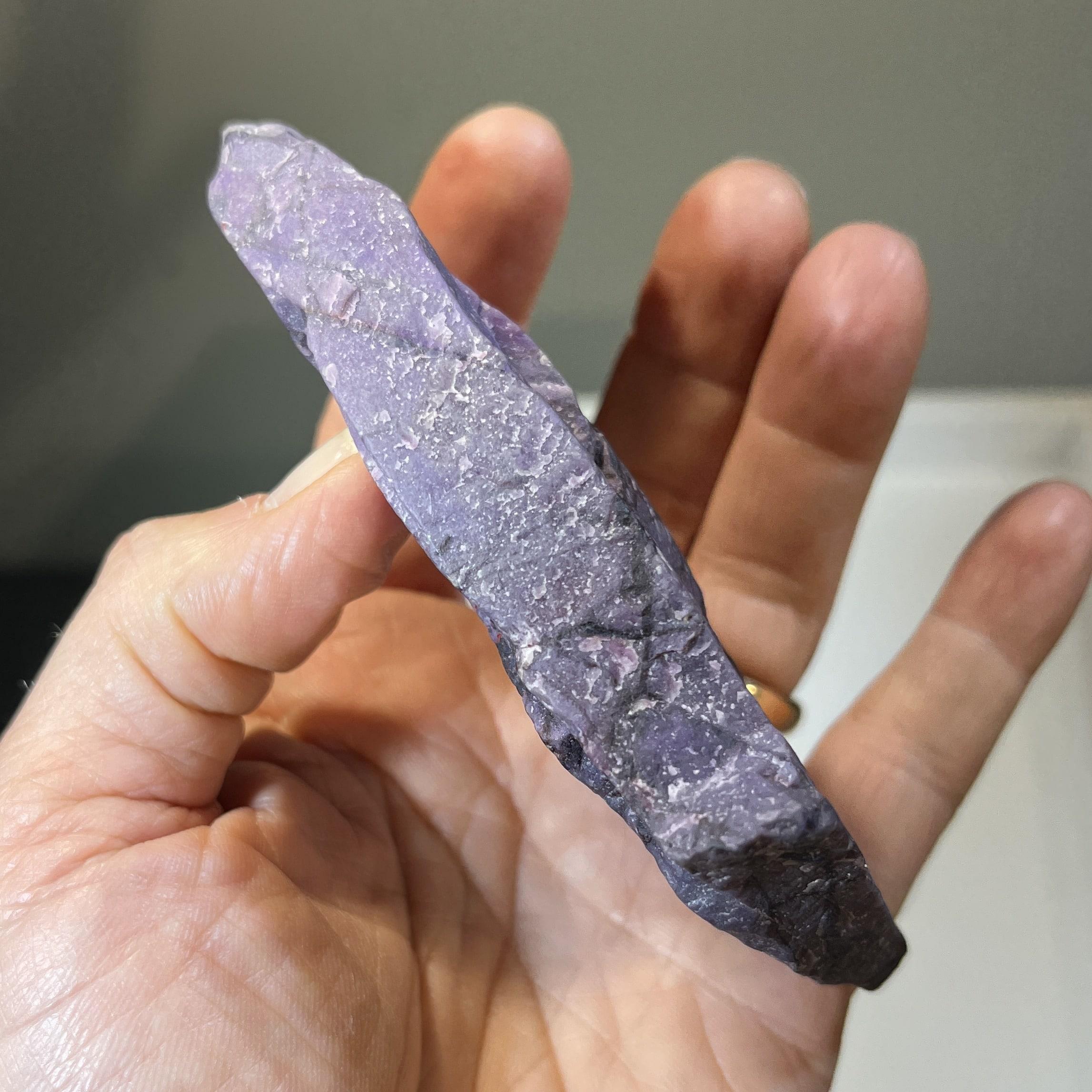Sugilite (rough large) waxy gel "marzipan bar" (157.4gr) healing crystal - Image 5