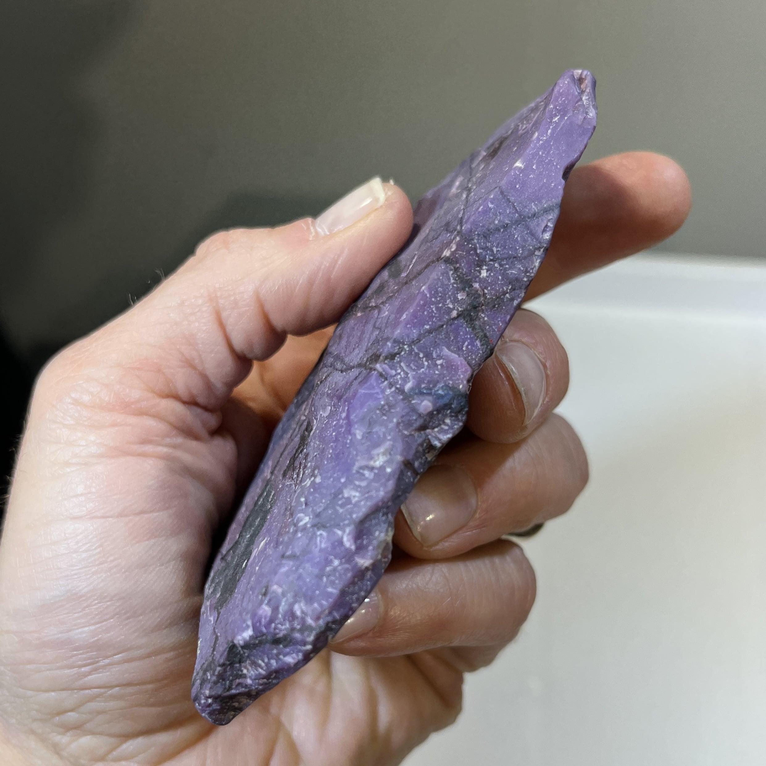 Sugilite (rough large) waxy gel "marzipan bar" (157.4gr) healing crystal - Image 6