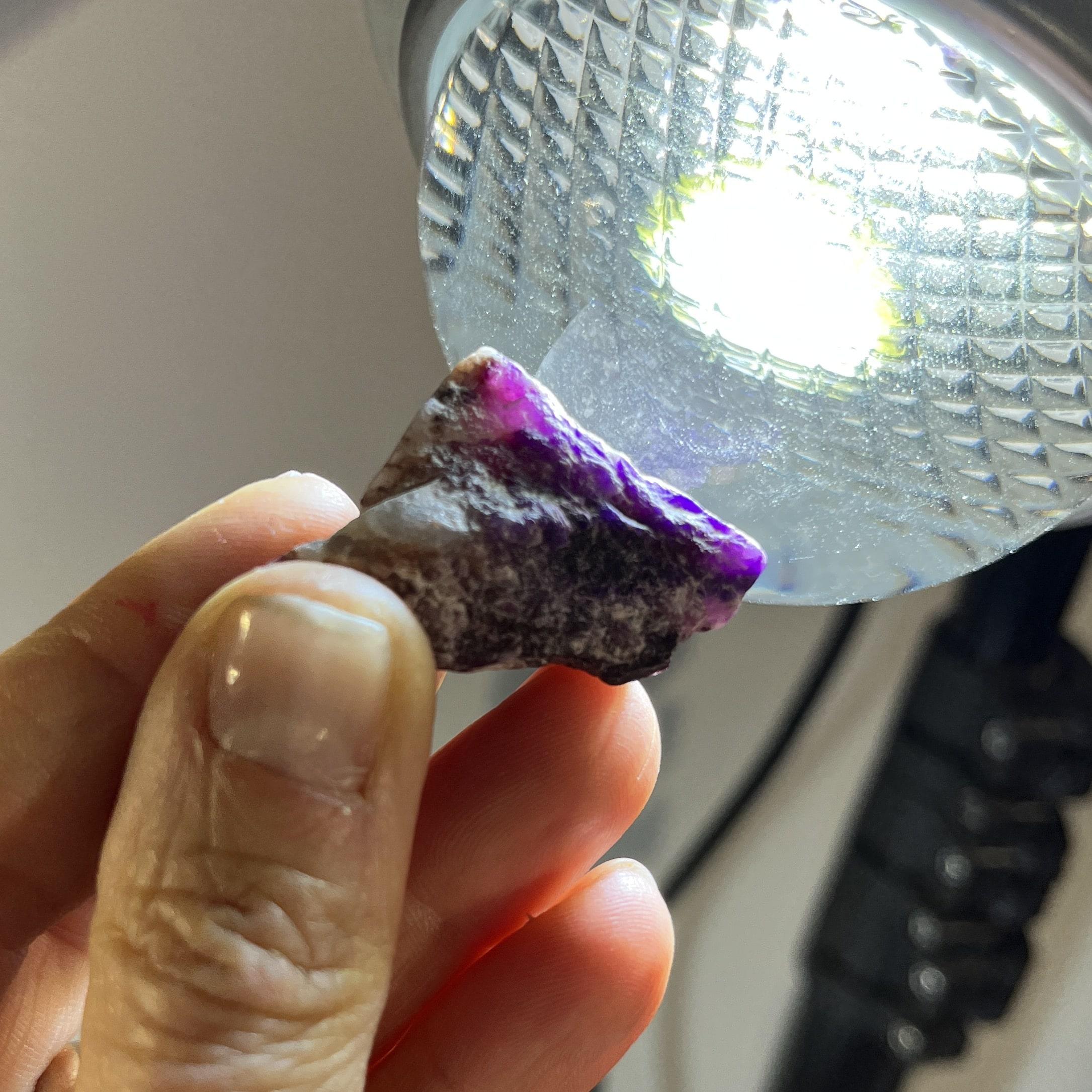Sugilite (rough medium) gel "see-thru pyramid" (20.8gr) healing crystal - Image 5