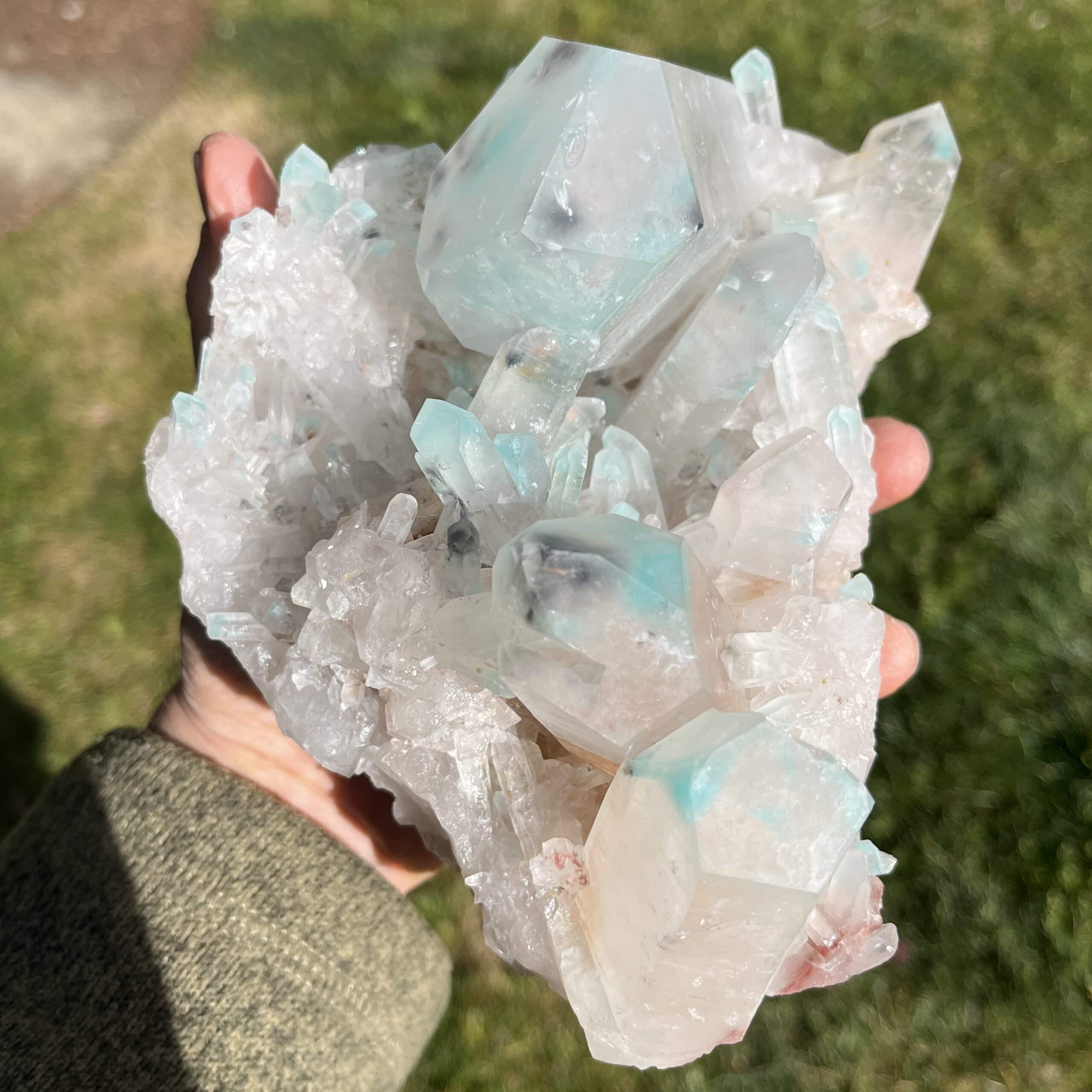 Quartz (Ajoite) museum cluster, stands two ways, healing crystal - Image 6