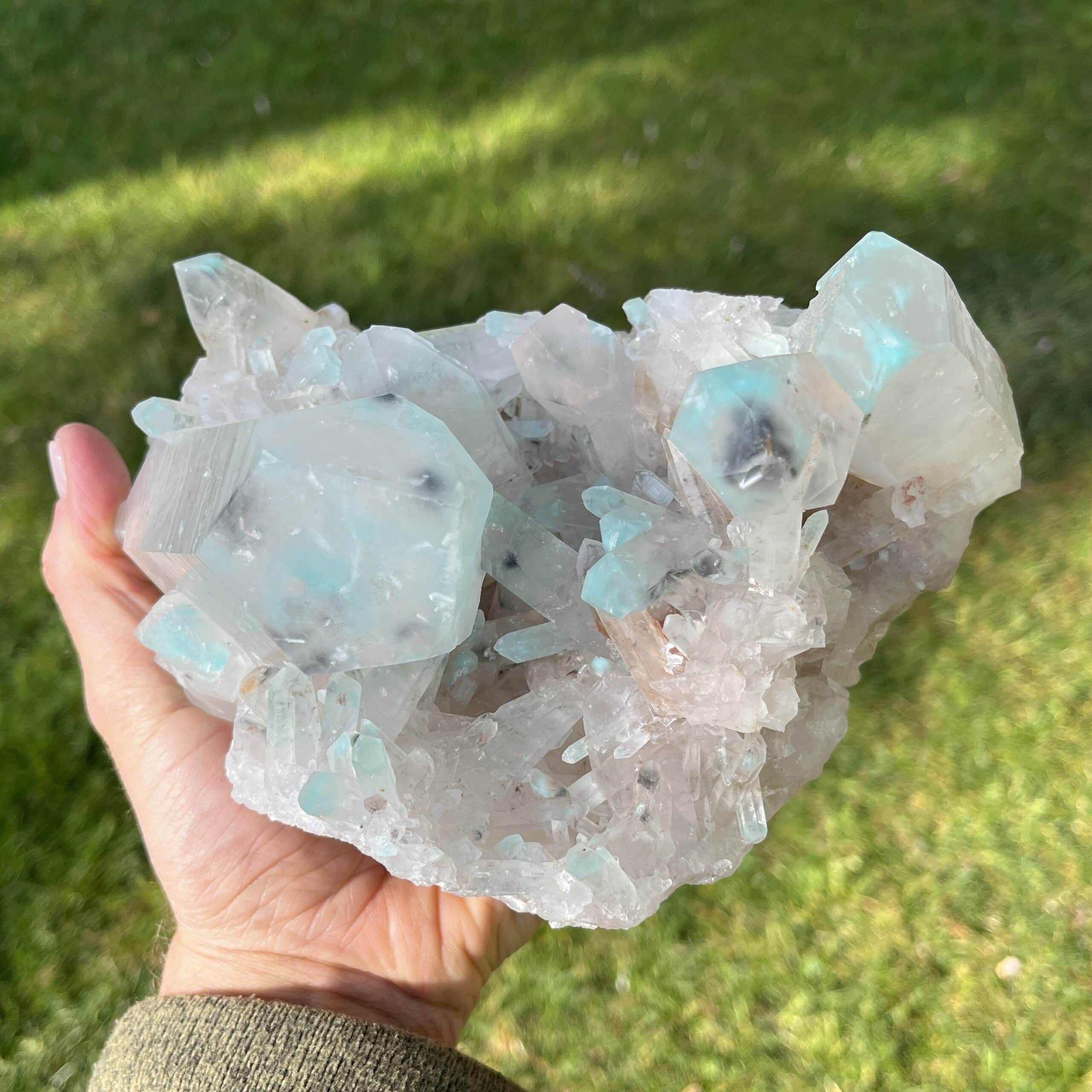 Quartz (Ajoite) museum cluster, stands two ways, healing crystal - Image 8