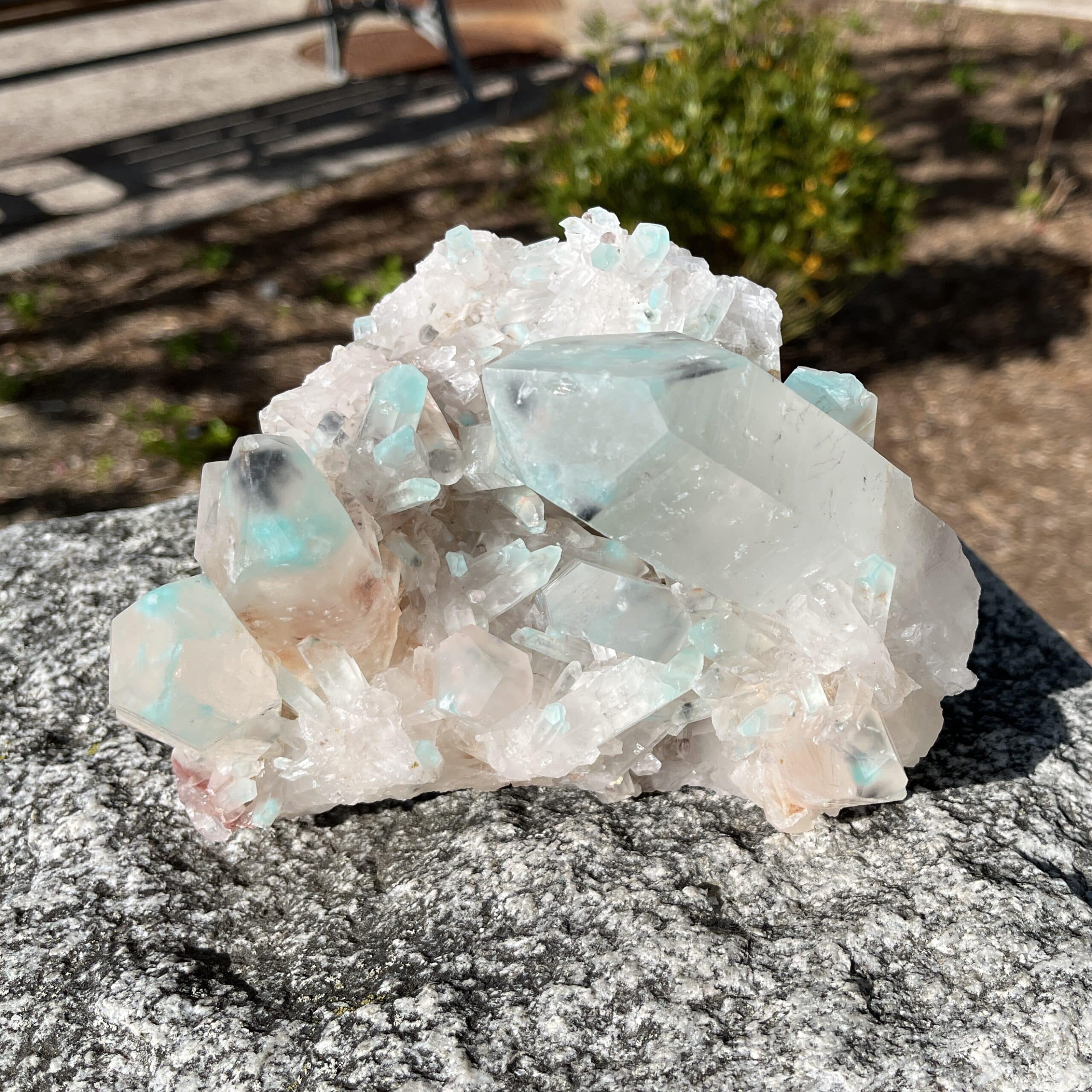 Quartz (Ajoite) museum cluster, stands two ways, healing crystal - Image 9