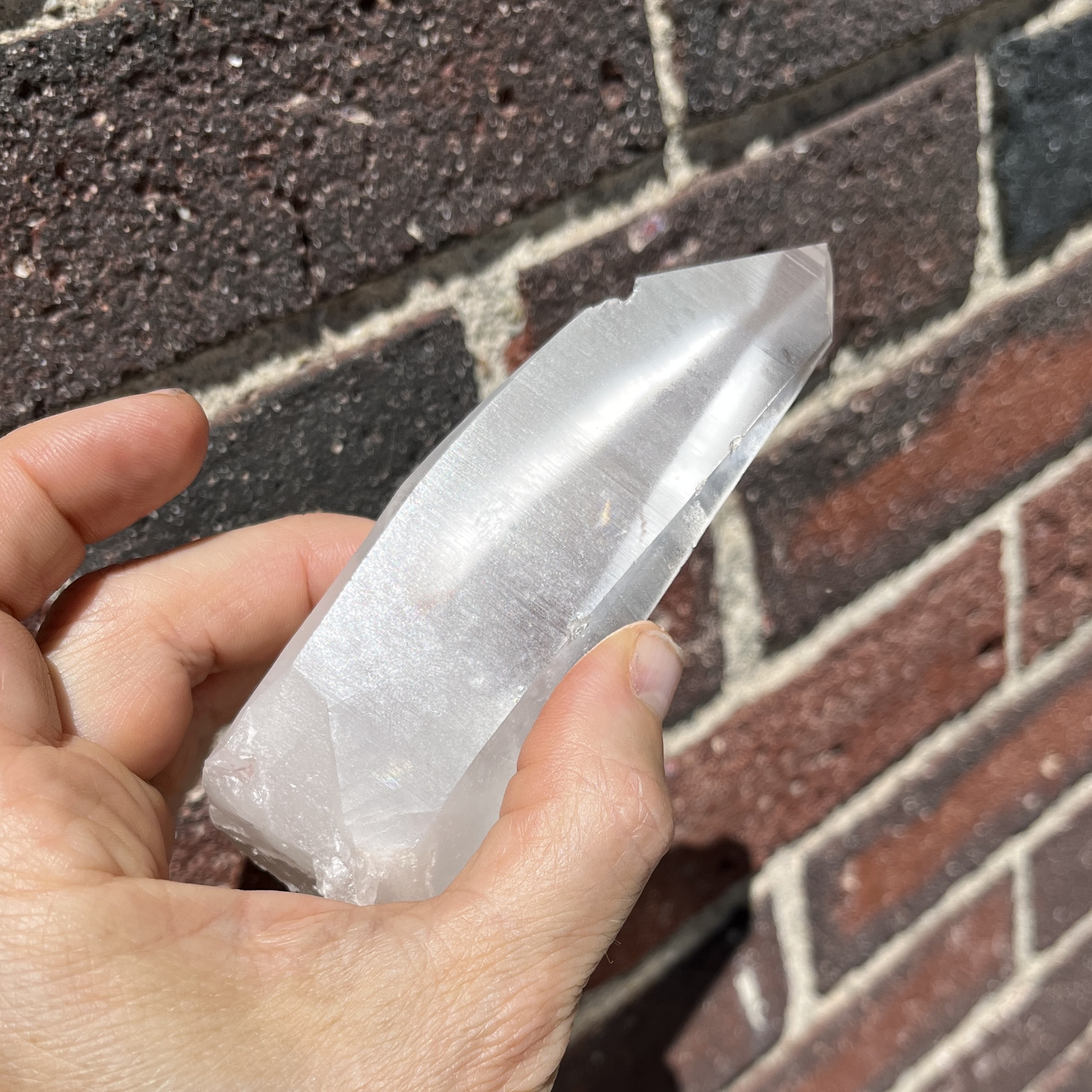 Quartz (Lemurian) 'dolphin V' (4.5") natural Colombian healing crystal - Image 3