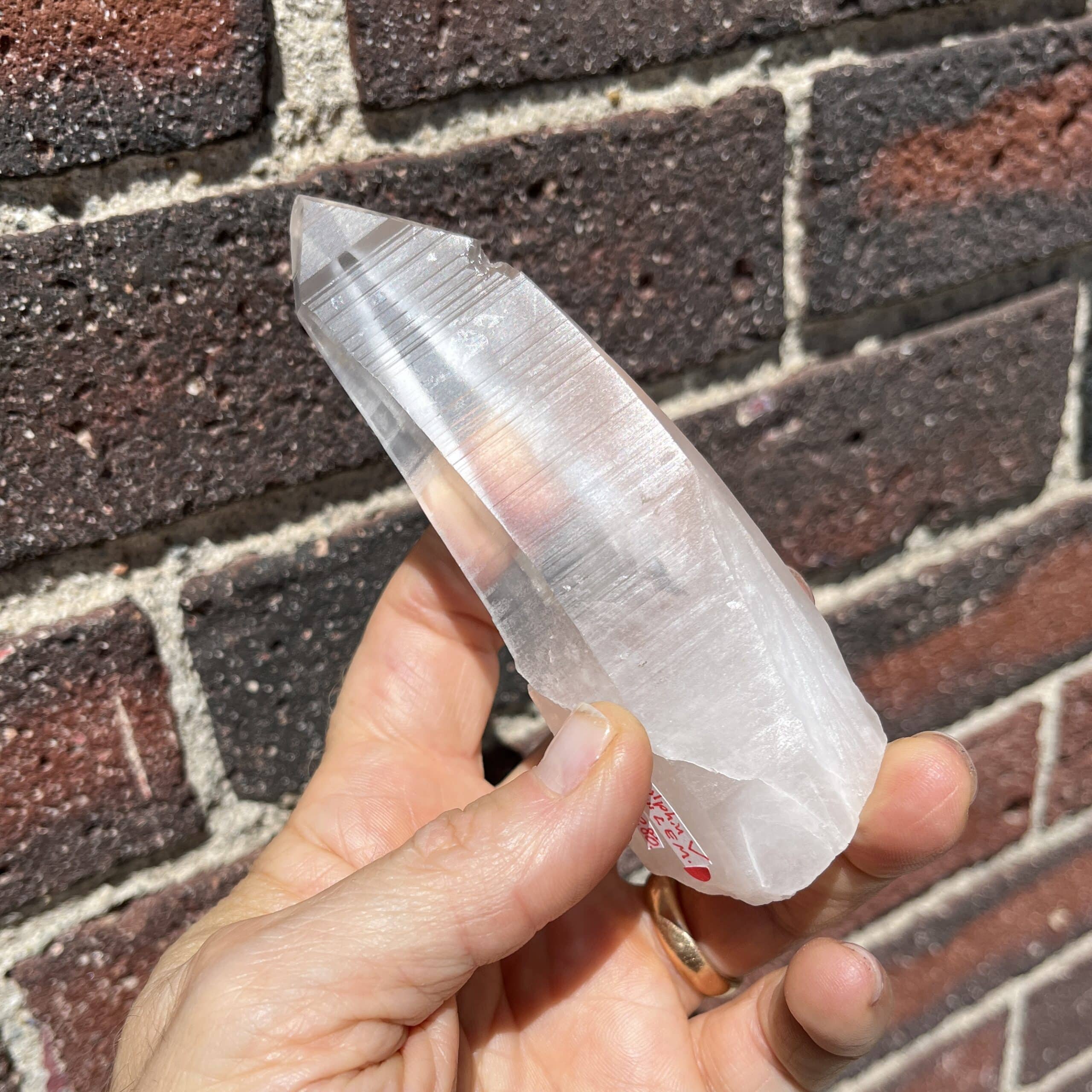 Quartz (Lemurian) 'dolphin V' (4.5") natural Colombian healing crystal - Image 4