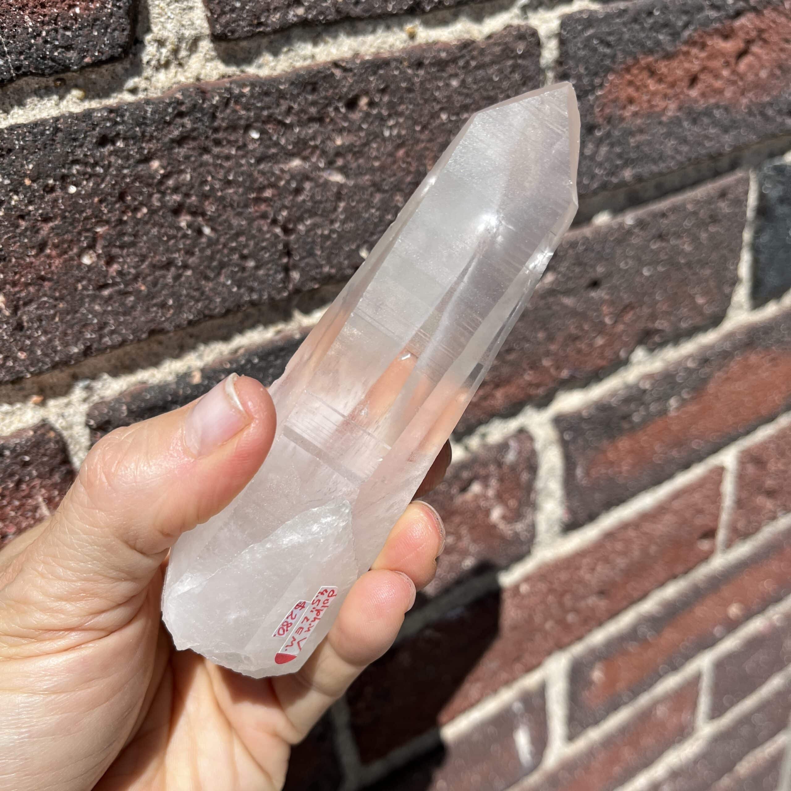 Quartz (Lemurian) 'dolphin V' (4.5") natural Colombian healing crystal - Image 6
