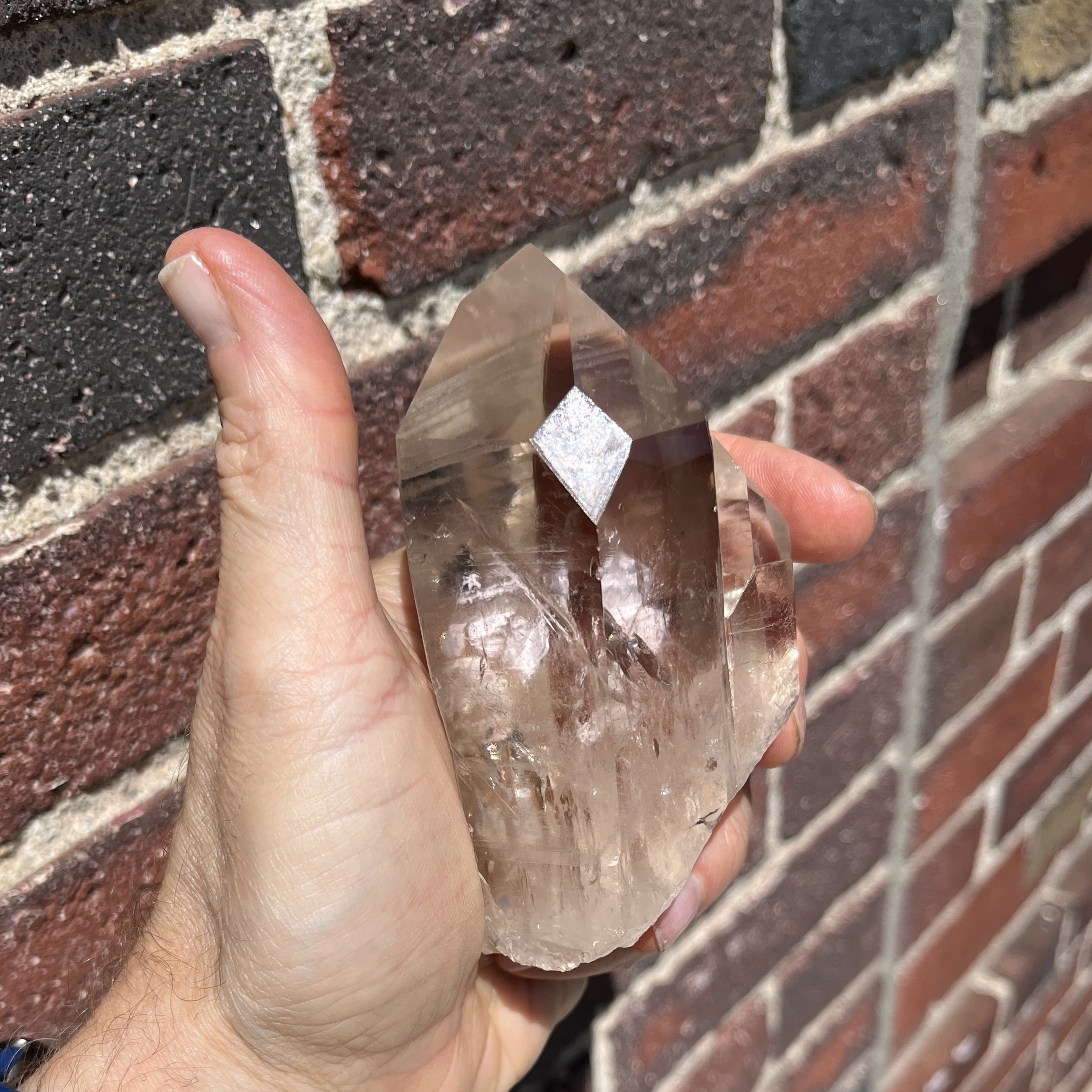 Quartz (Lemurian) Tantric Twins (3.85") 'piggy back' healing crystal - Image 4