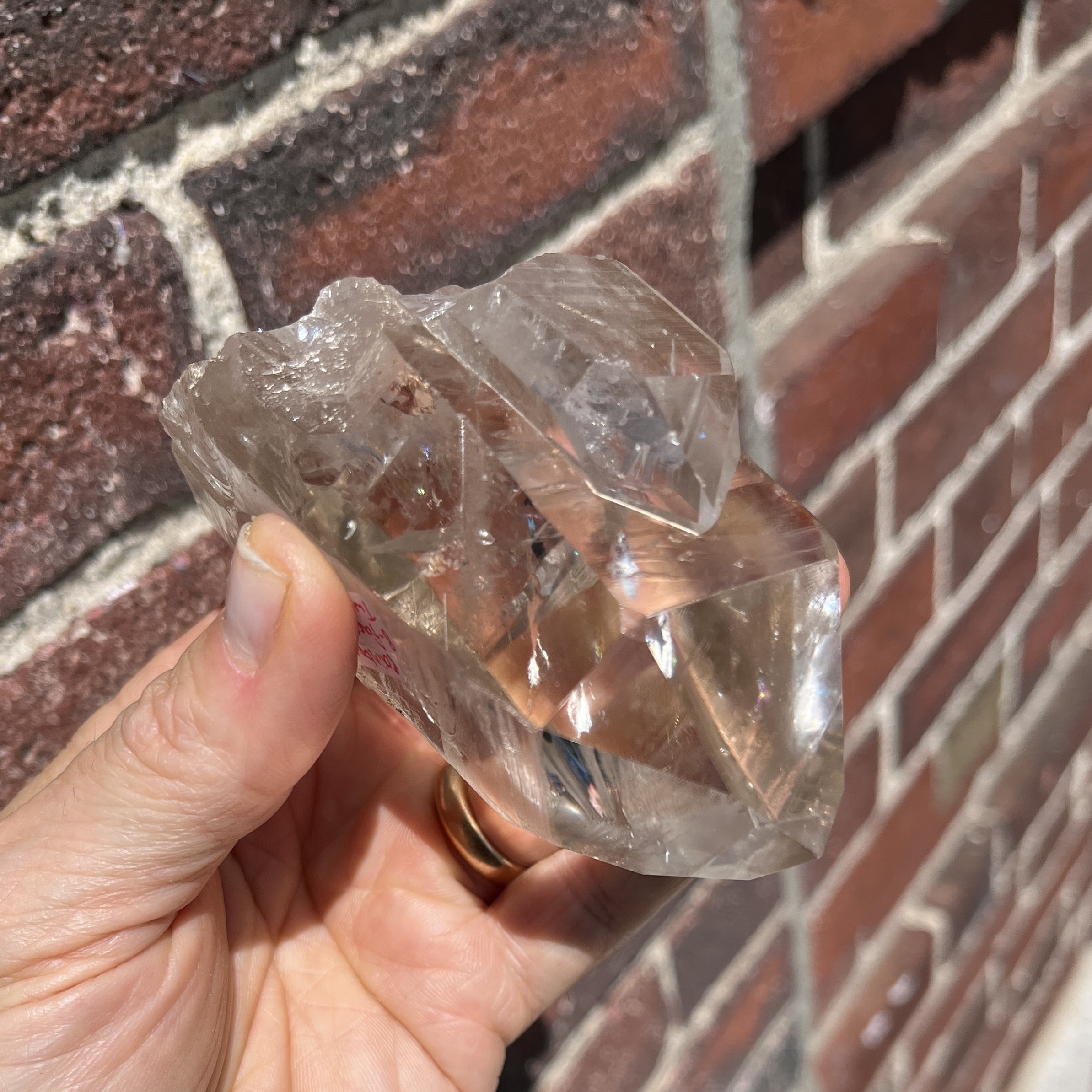 Quartz (Lemurian) Tantric Twins (3.85") 'piggy back' healing crystal - Image 5